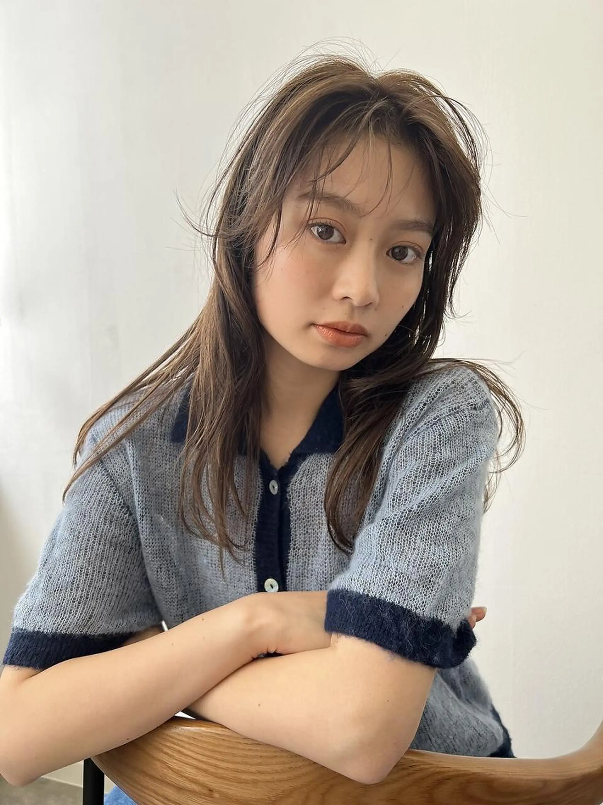 セミロング カット ヘアカラー トリートメント nelke 立川のヘアスタイル