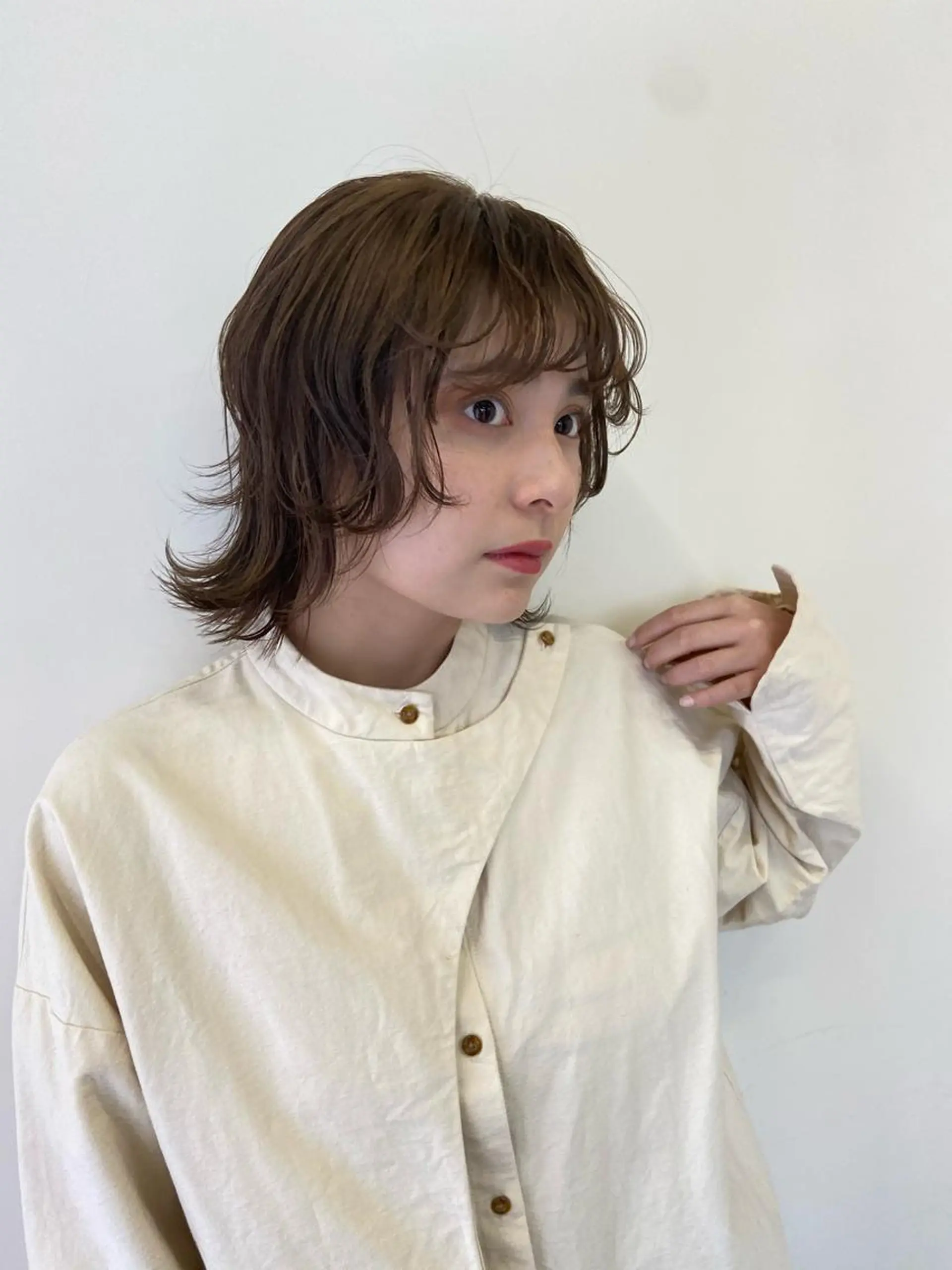 ミディアム ヘアアレンジ パーマ特化美容師 mikuのヘアスタイル