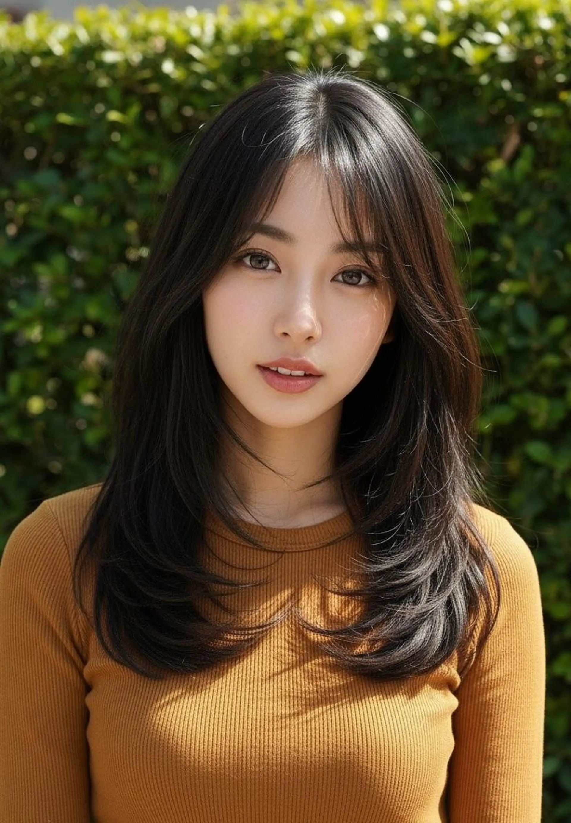 セミロング カラー パーマ 透明感カラー レイヤーカット ニュアンスパーマ カット パーマ 縮毛矯正 トリートメント ヘアセット さく/髪質改善× 縮毛矯正/町田のヘアスタイル