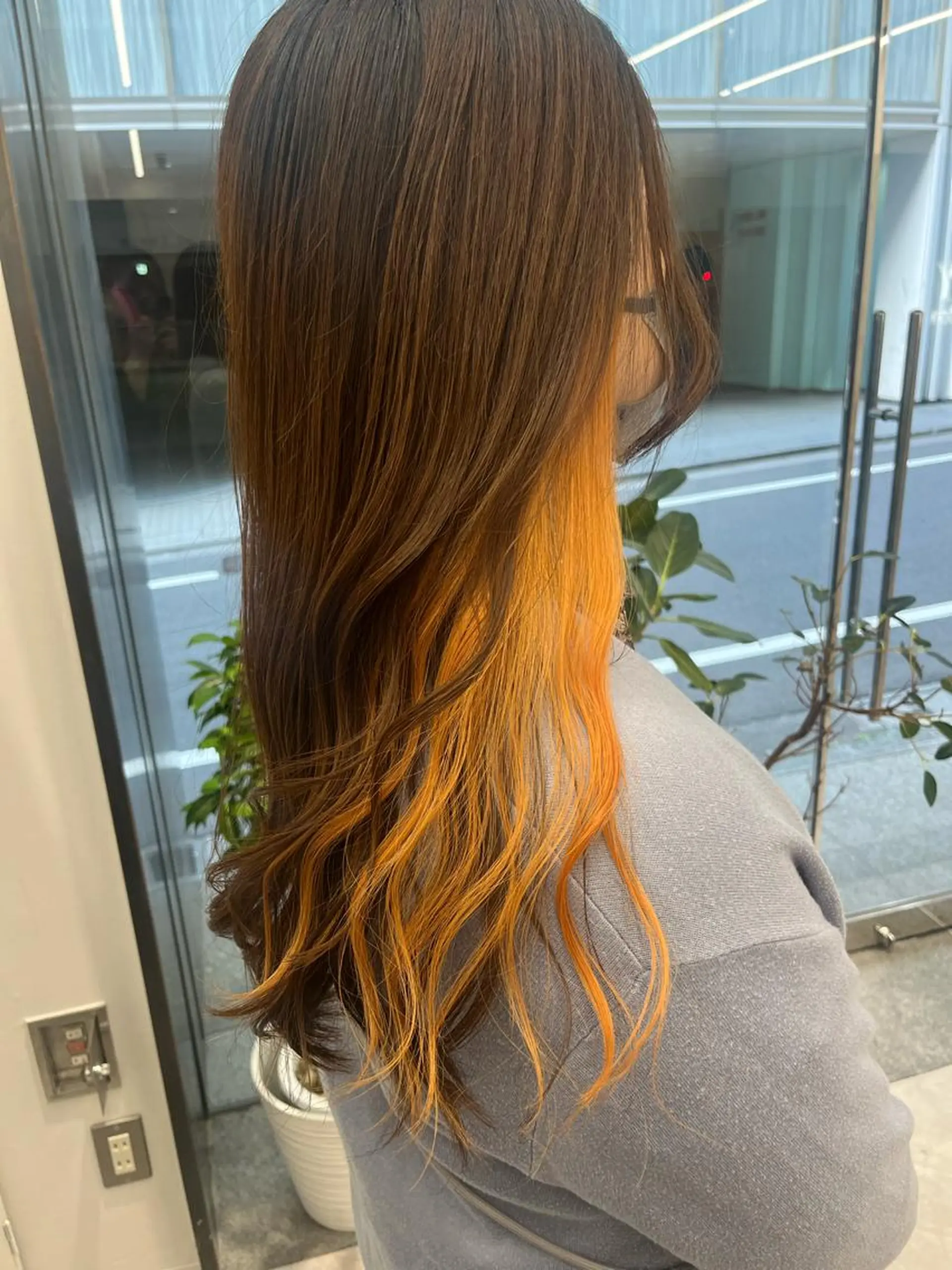 ロング カラー ヘアカラー トリートメント ヘアセット 🎀透明感ブリーチ カラー🎀ミズキのヘアスタイル