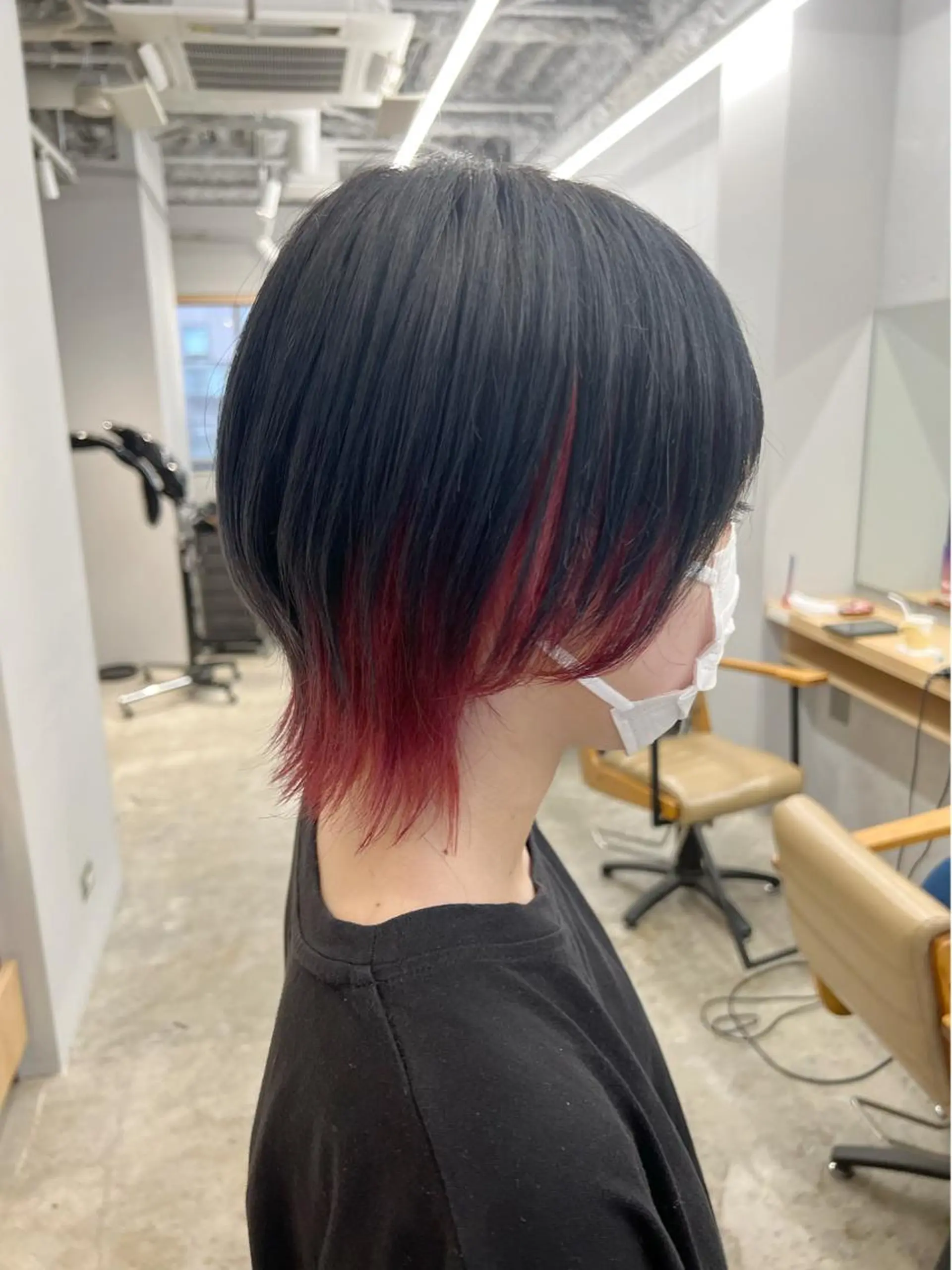 ショート カラー レッドカラー ショートヘア ウルフカット 代表　YUKI ☆のヘアスタイル