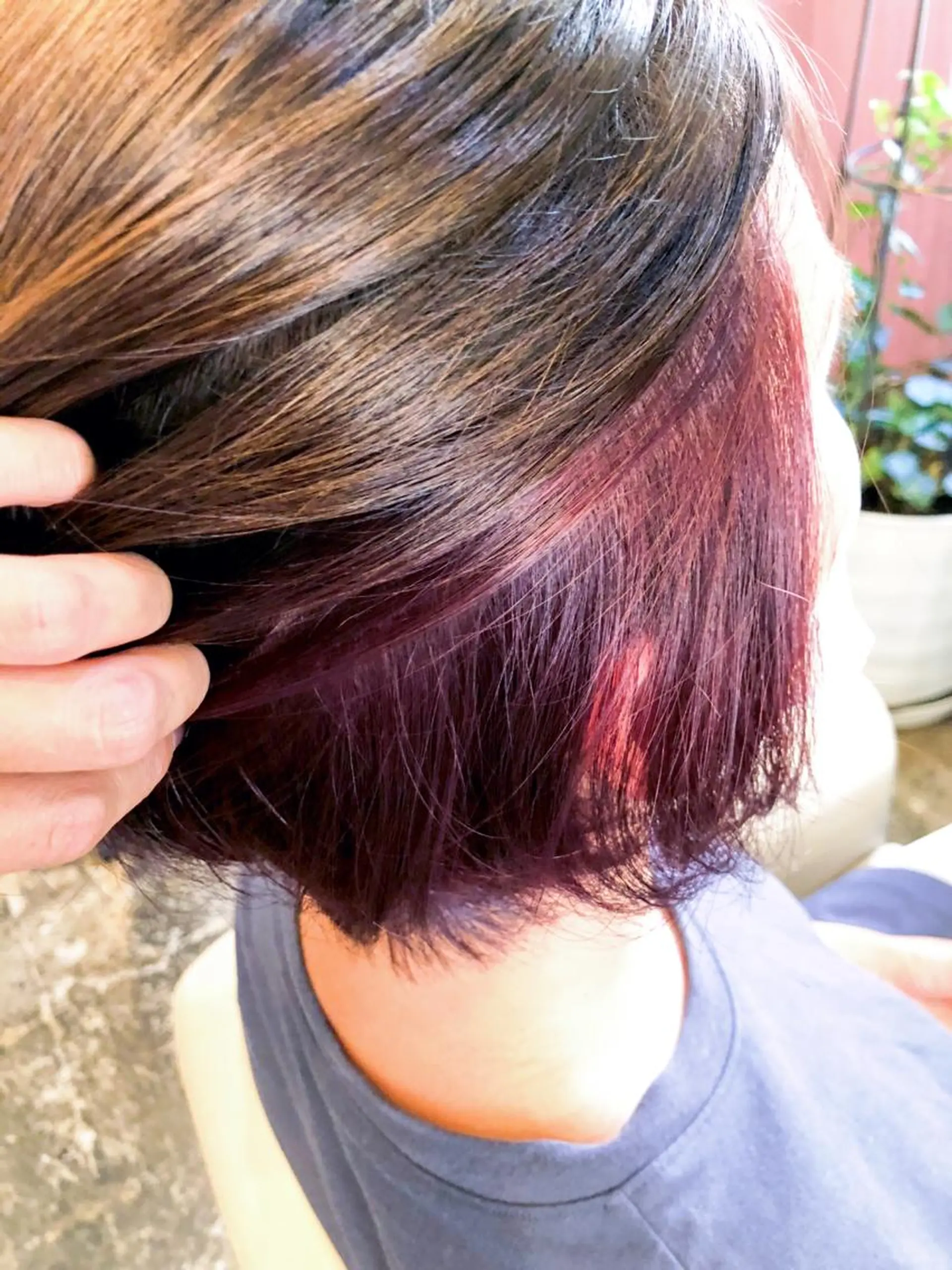 ミディアム カラー パーマ ヘアアレンジ メンズ ヘアカラー ヘアセット 表参道Lise おおいしおりのヘアスタイル