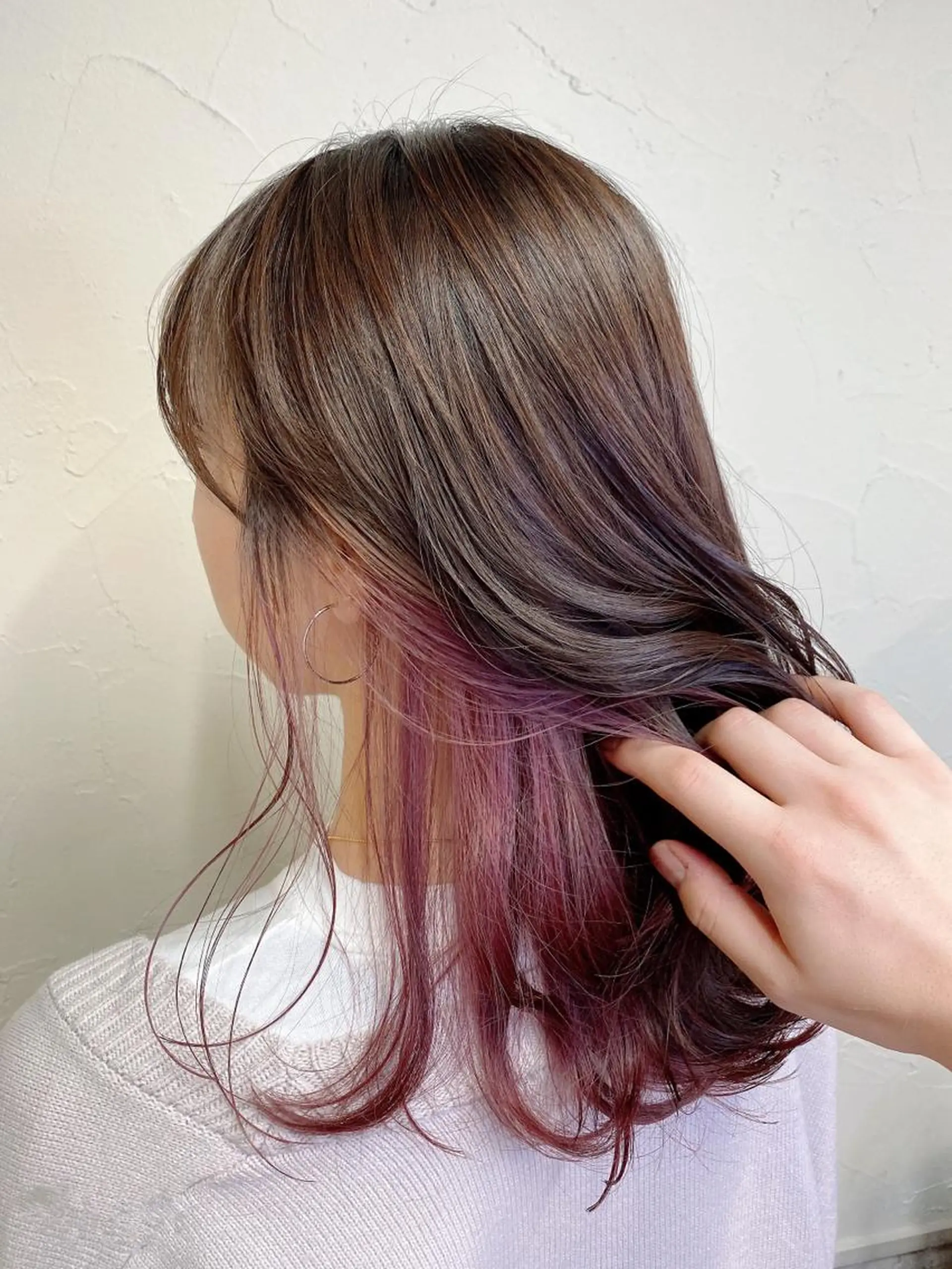 ミディアム カラー インナーカラー ピンクカラー 髪質改善特化❇️ ストウシンゴのヘアスタイル