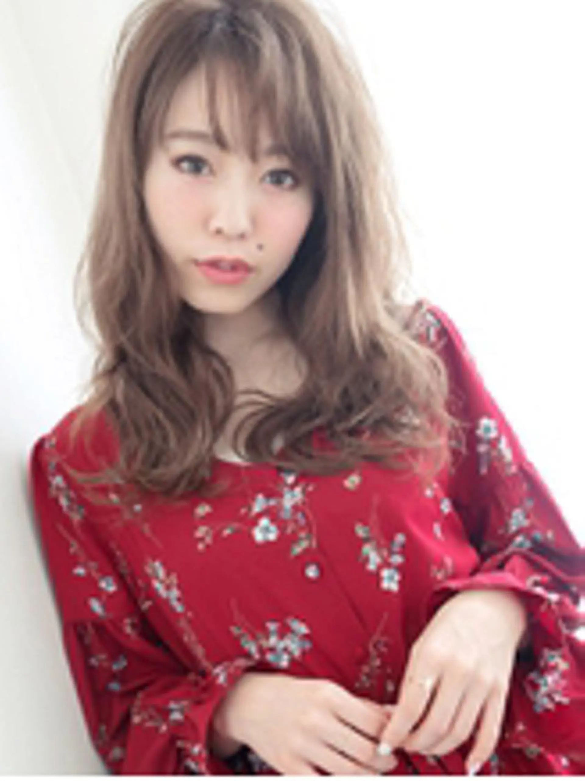 セミロング カラー パーマ ヘアアレンジ ババ リョウゴのヘアスタイル