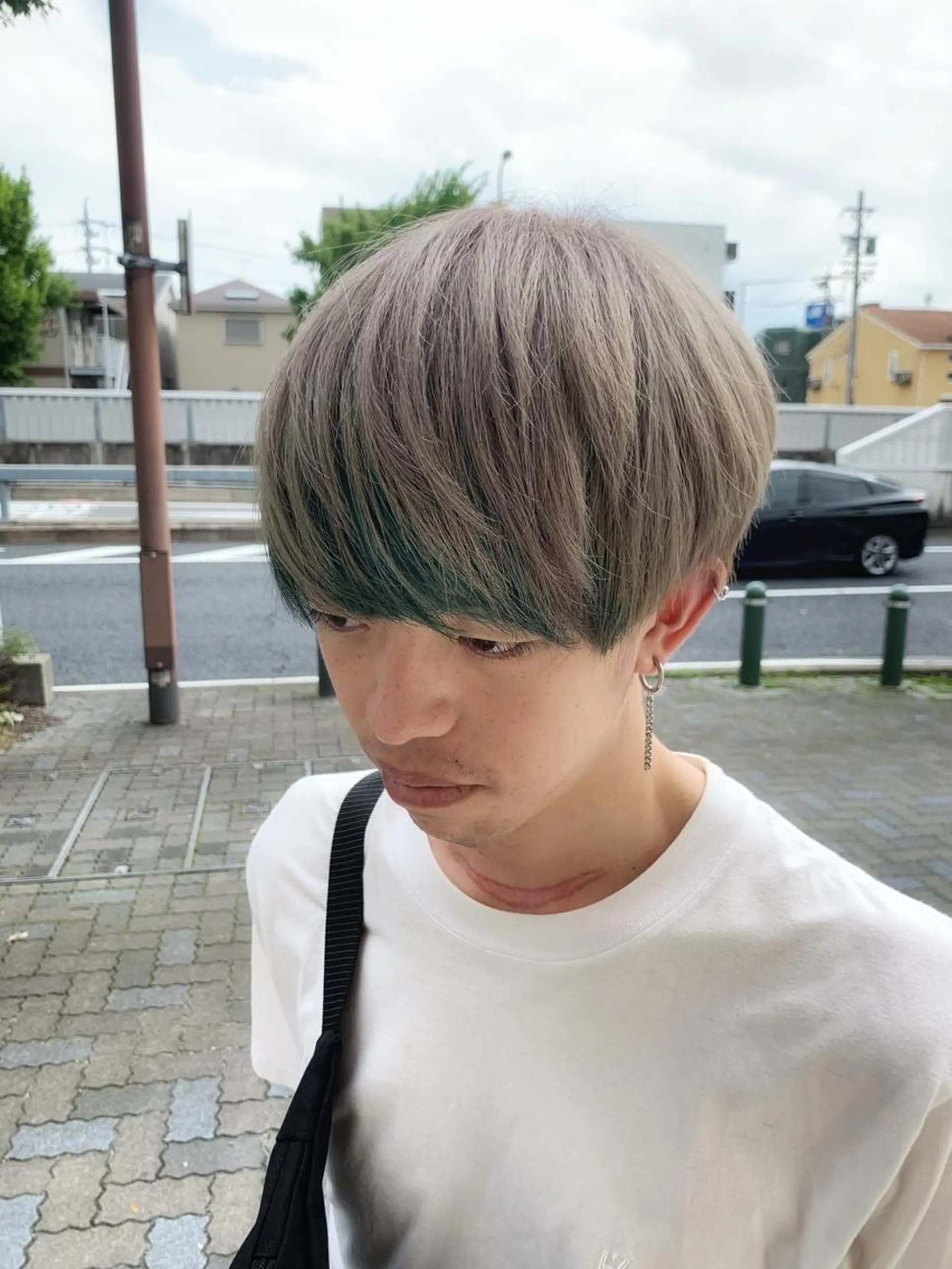 ショート カラー メンズ カット ヘアカラー トリートメント SALOWIN名古屋本山店所属・🍀ナガヤマ ヒデアキ🍀のヘアスタイル