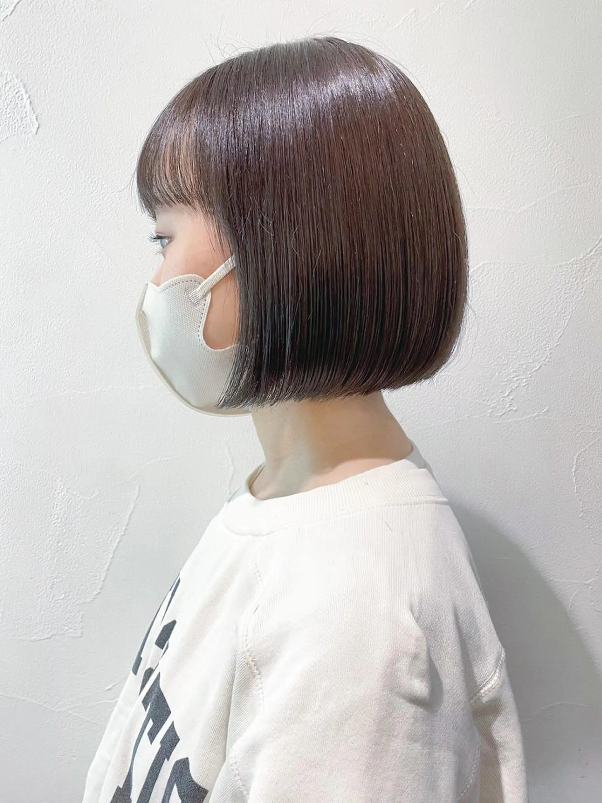 ミディアム カラー ベージュカラー オリーブベージュ ボブ カット ヘアカラー トリートメント ITbyALBUM 八王子店のヘアスタイル