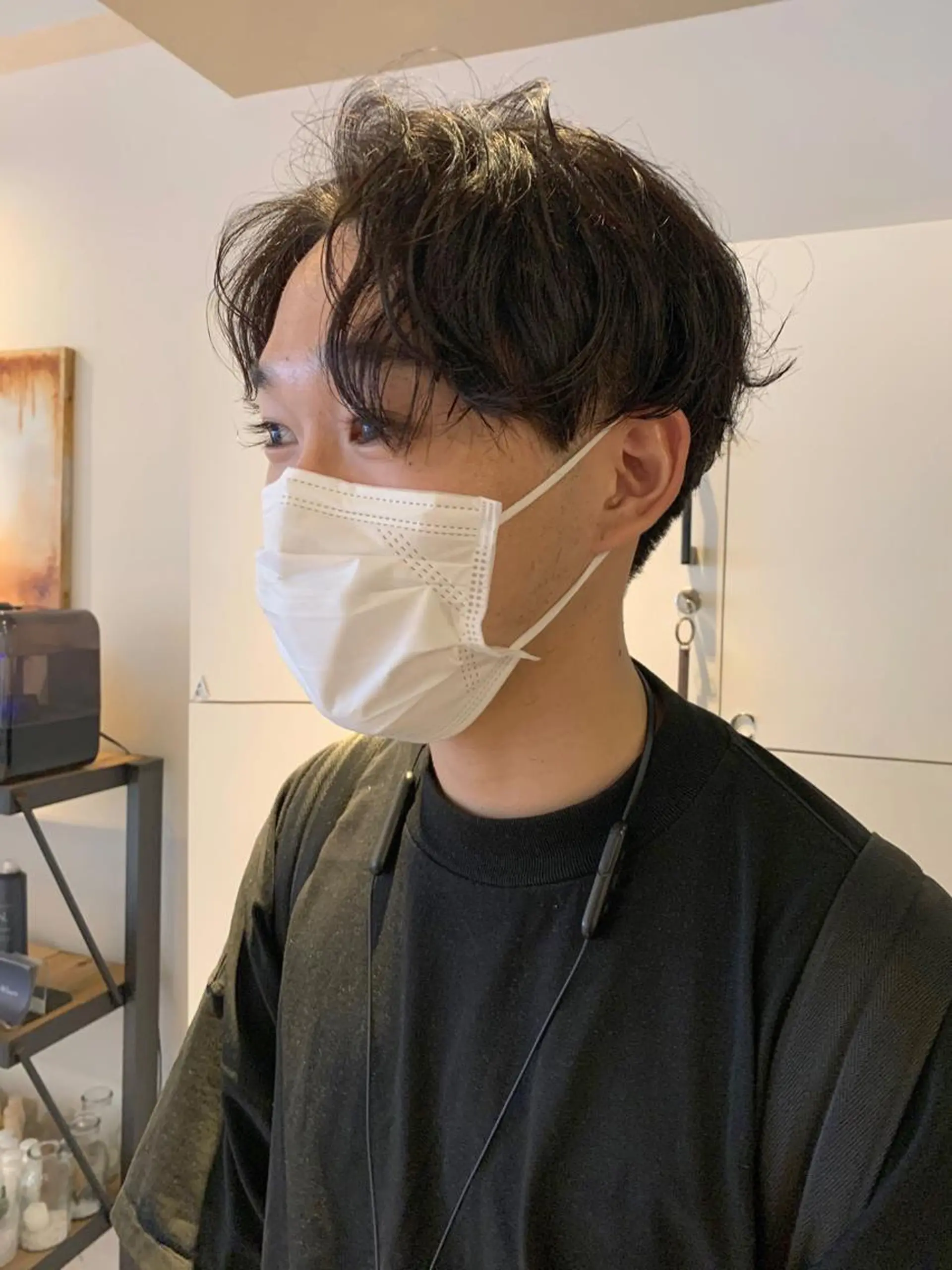 ショート カラー パーマ ヘアアレンジ メンズ キッズ ネイル マツエク・マツパ センターパート メンズパーマ メンズネイル SALOWIN梅田茶屋町店所属・ウルフレイヤーカット /チヒロのヘアスタイル