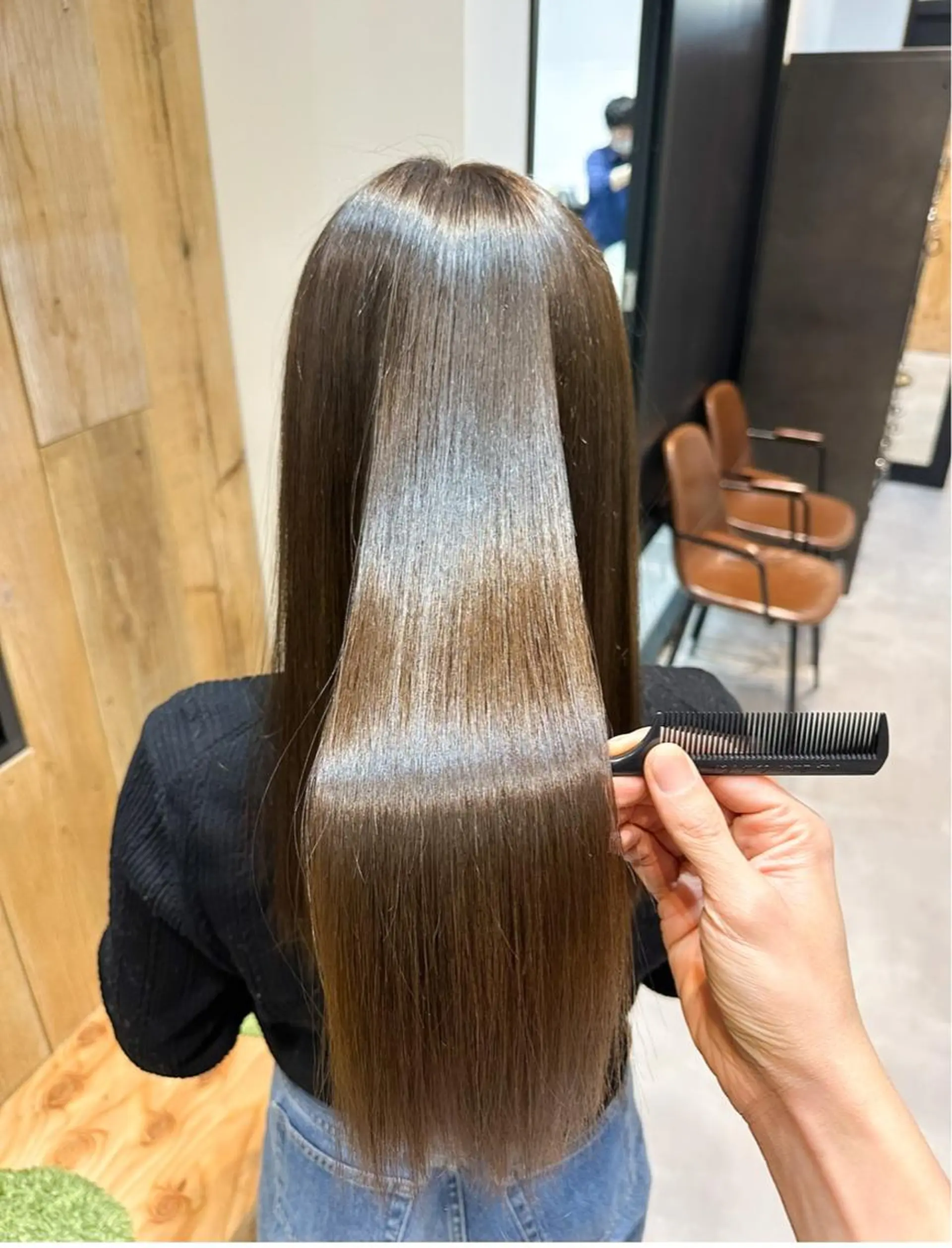 セミロング セミロングパーマ ボブ デート ハイライト 髪質改善 カット ヘアカラー トリートメント 【20代ダメージ毛に 髪質改善】のヘアスタイル