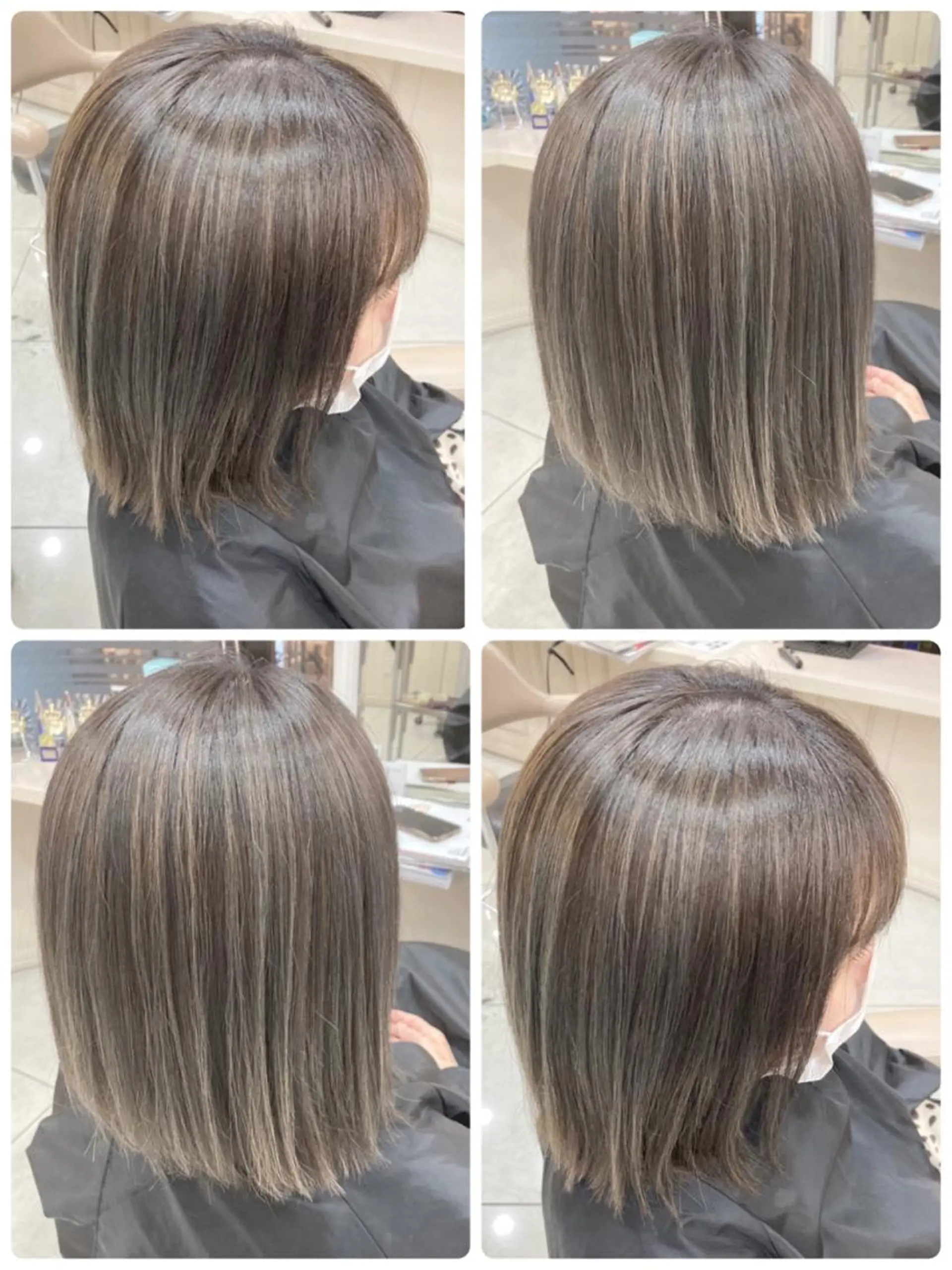 ロング カラー ブリーチ 透明感カラー ハイライトカラー ハイライト トリートメント 白髪ぼかしハイライト ヘアアレンジのヘアスタイル