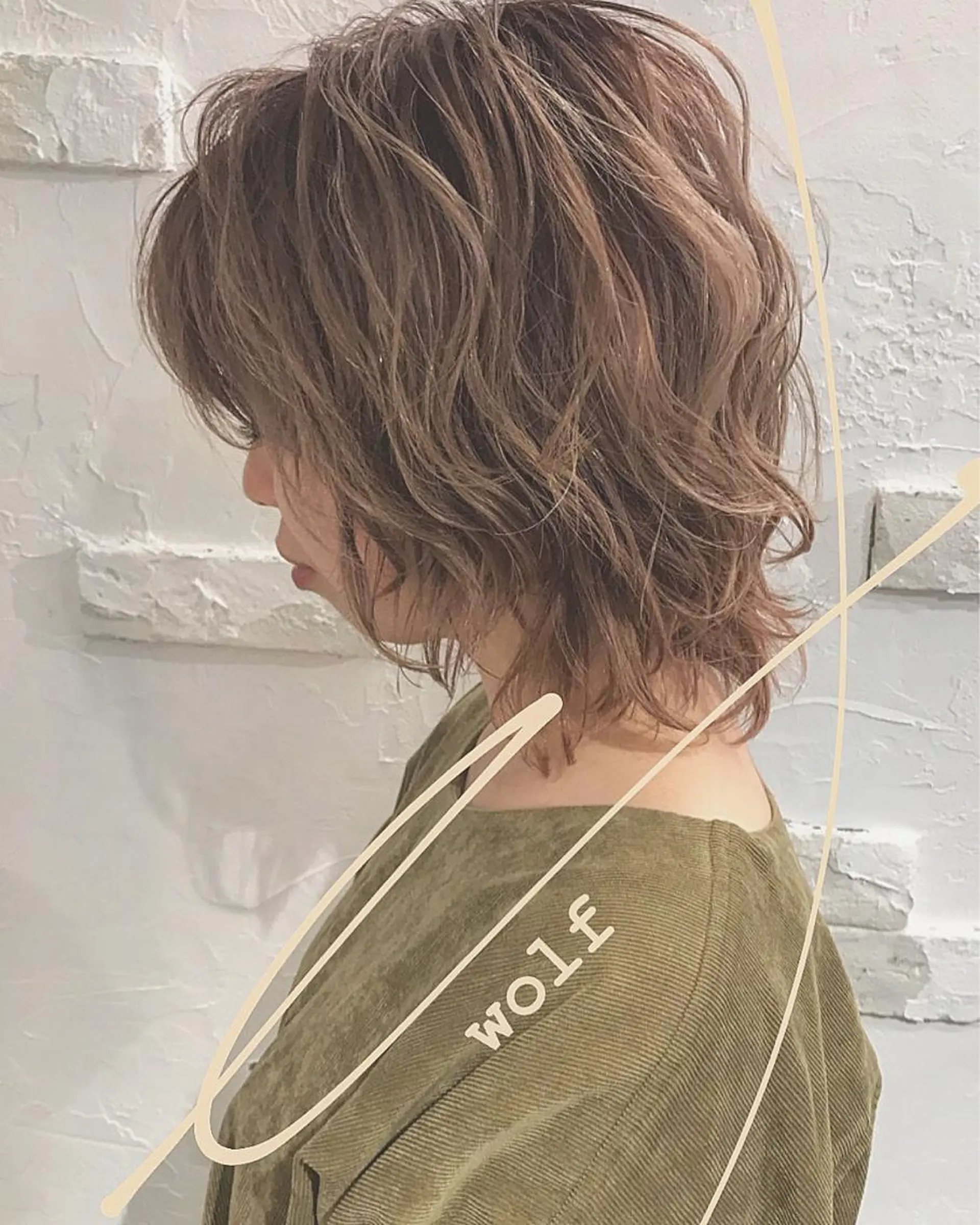 ショート カラー パーマ ウルフカット BRICK所属・［BRICK］Yui ナチュラル系の極みのヘアスタイル