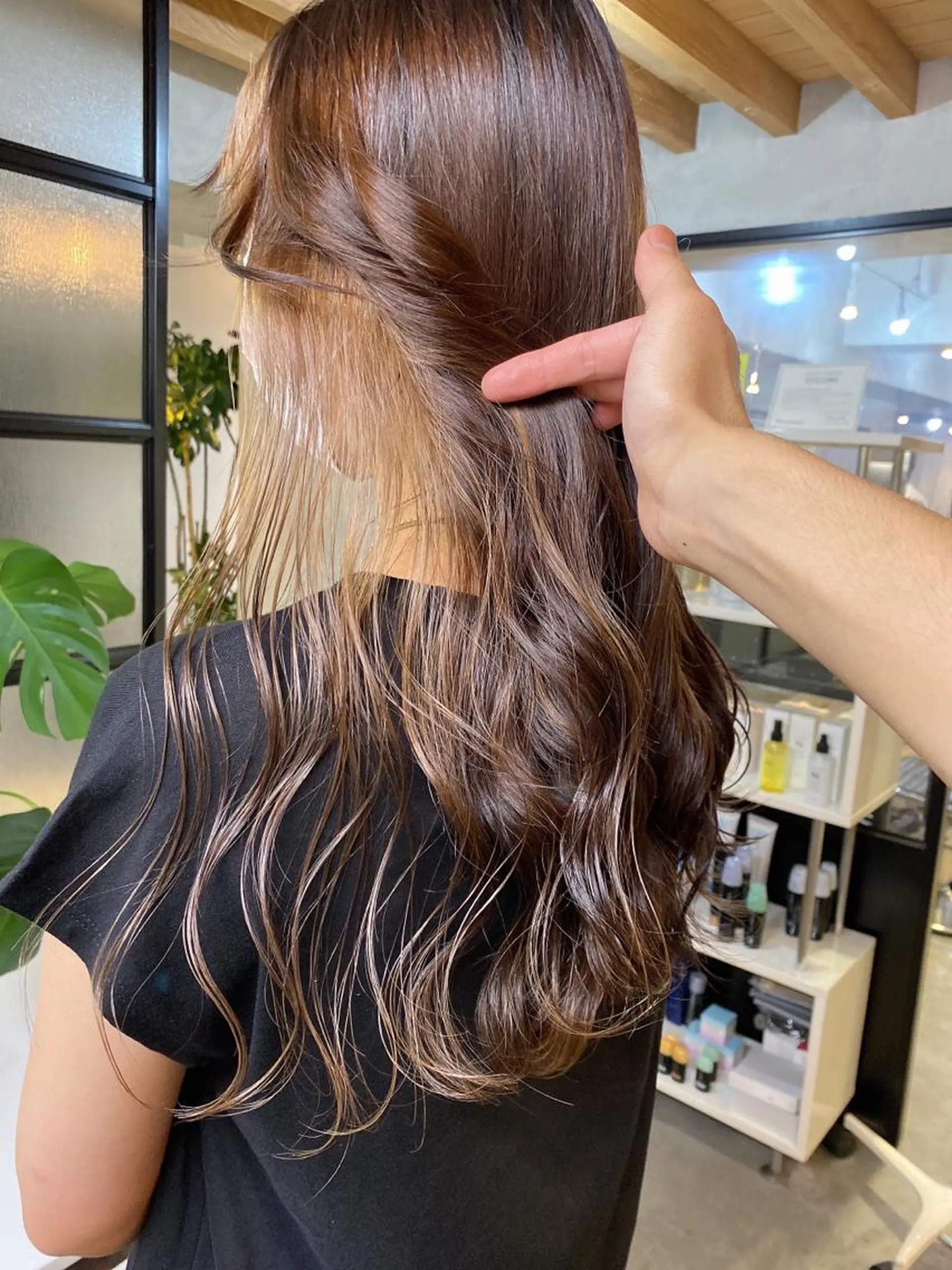 ロング カラー ヘアアレンジ ヘアカラー 切りっぱなしボブ/ デザインカラー店長のヘアスタイル