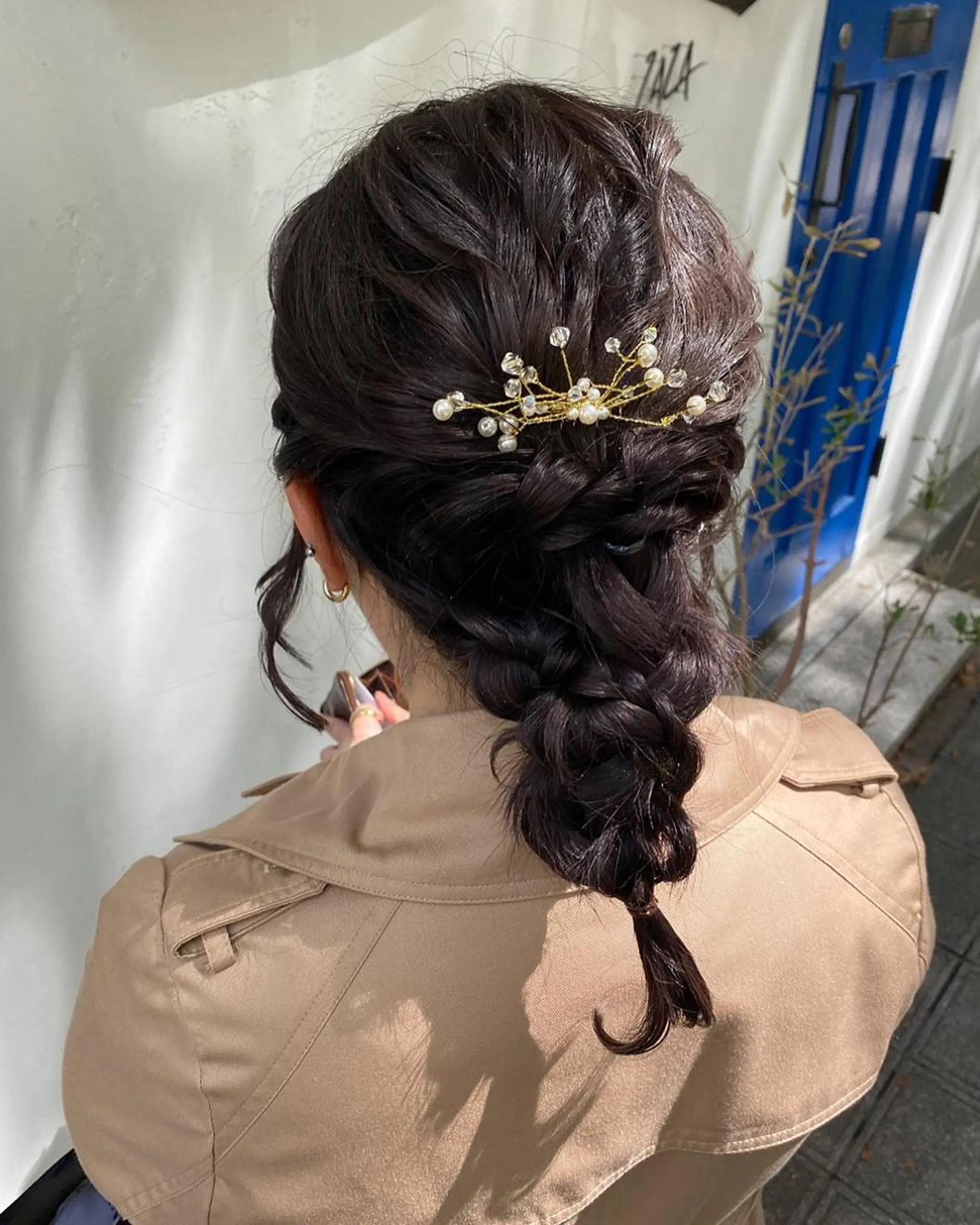 セミロング ヘアアレンジ ヘアセット ZAZA YUKAのマツエク・マツパデザイン