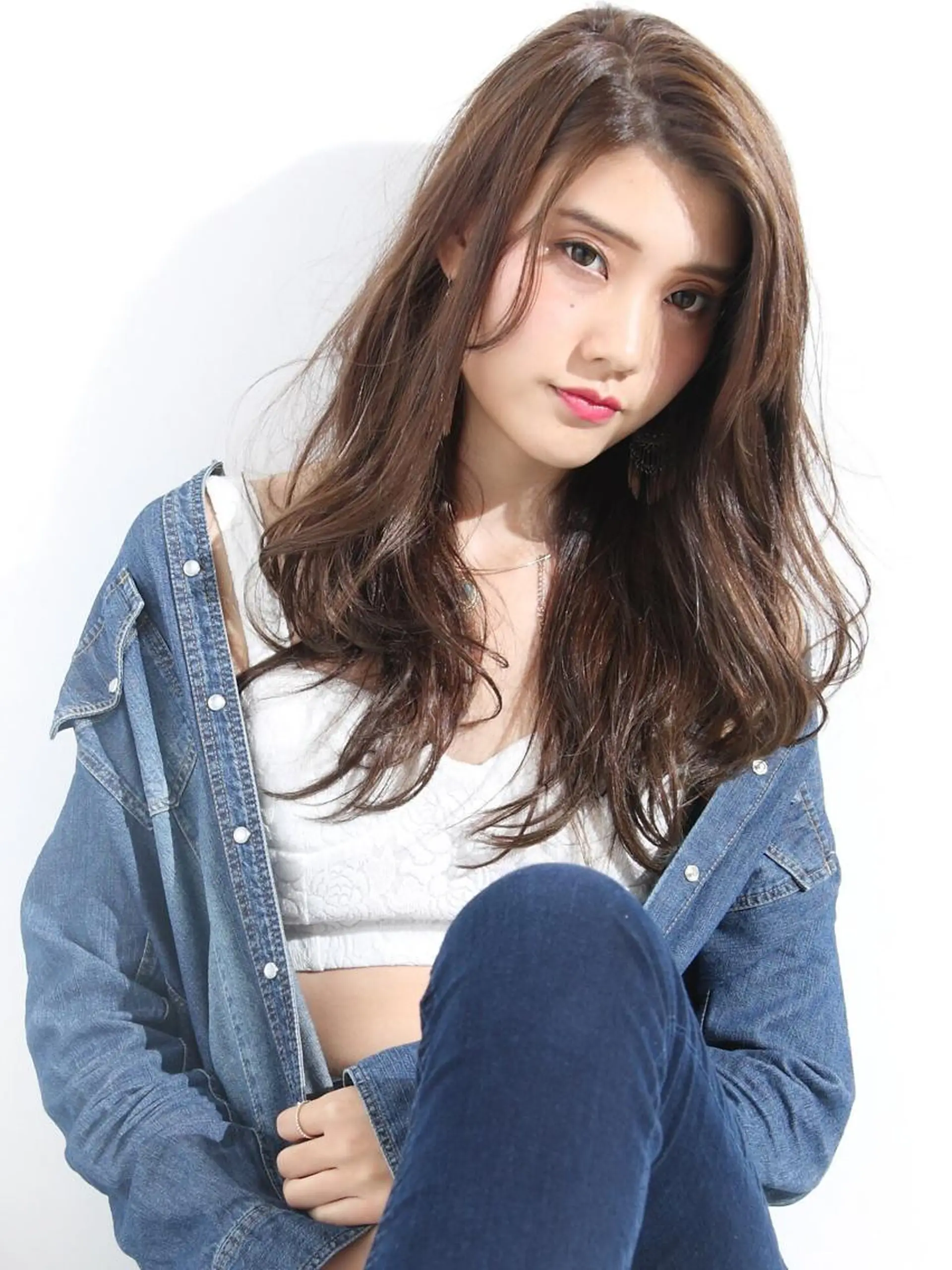 セミロング カラー neaf六本木所属・韓国風レイヤー ショート/犬塚 優介のヘアスタイル