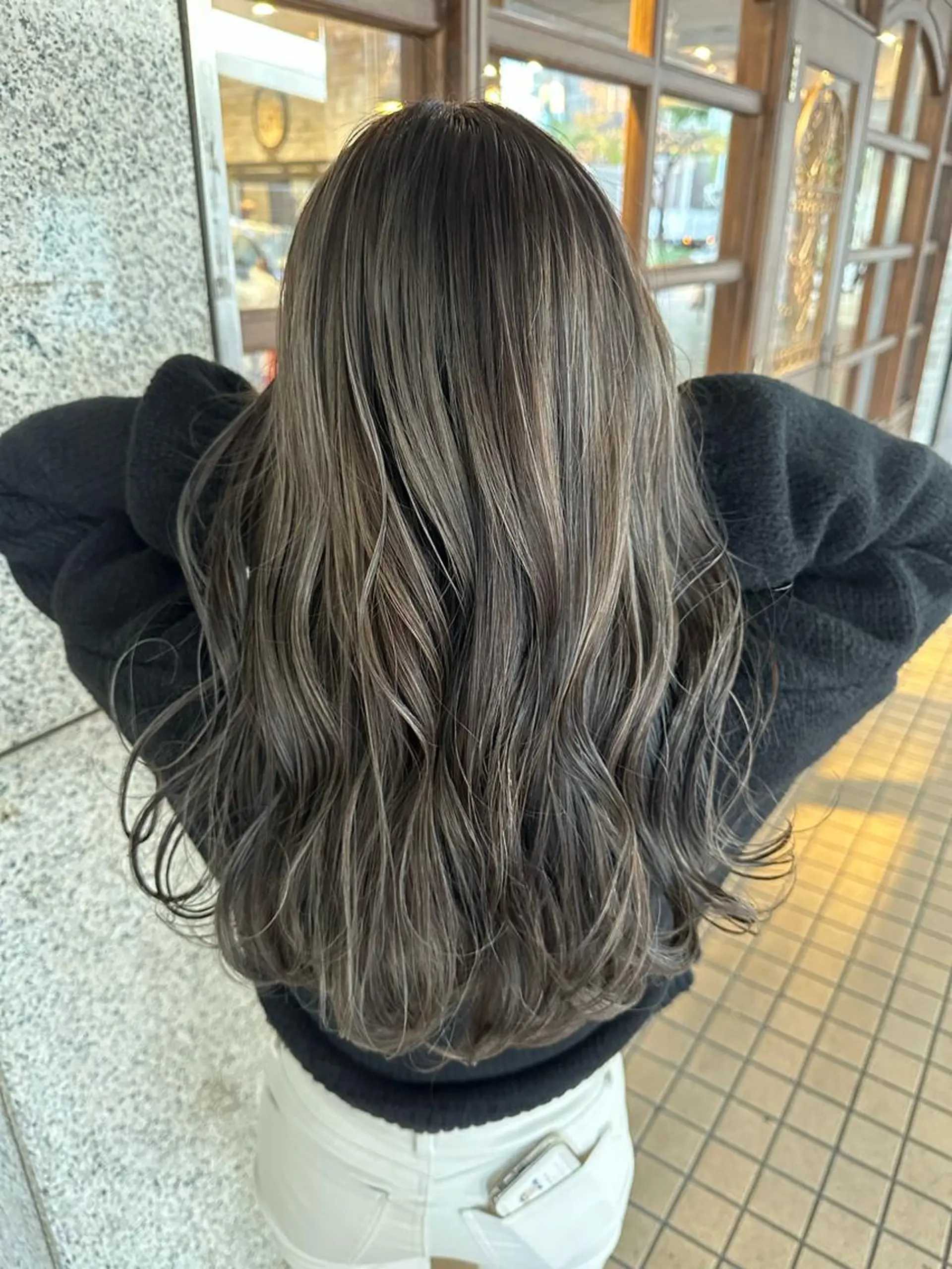 ロング 3Dハイライト ハイライト 髪質改善 縮毛矯正 トリートメント 天神橋筋 髪質改善 縮毛矯正 中川将彰のヘアスタイル