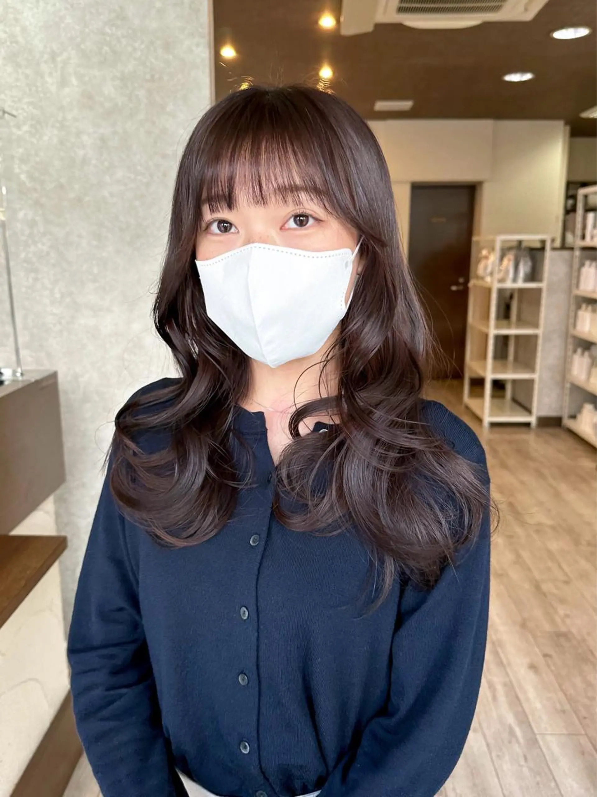 ミディアム カラー ヘアカラー トリートメント 高橋 みく/ minim 暖色のヘアスタイル