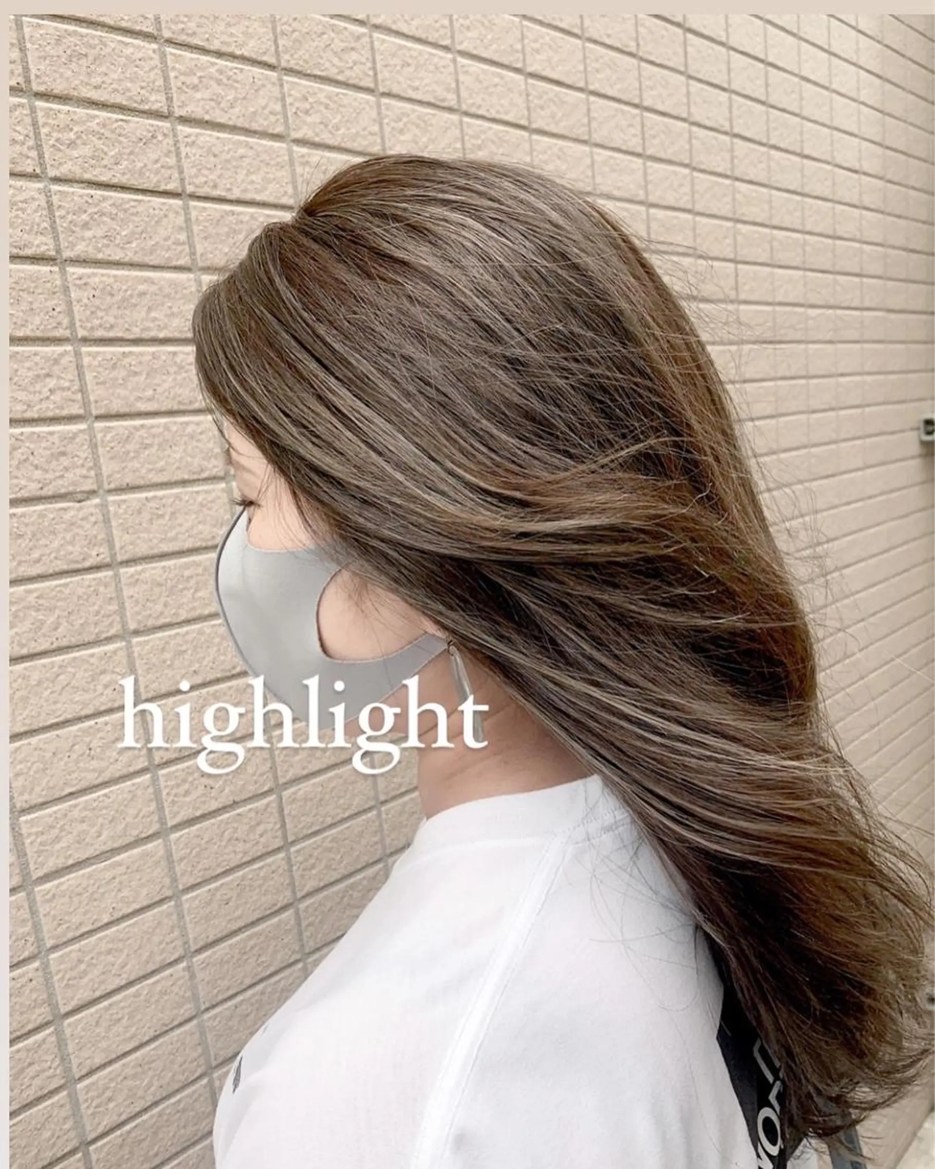 ロング ハイライト BEAUTECONCIER柏所属・トレンドパーマ 加藤菜月のヘアスタイル