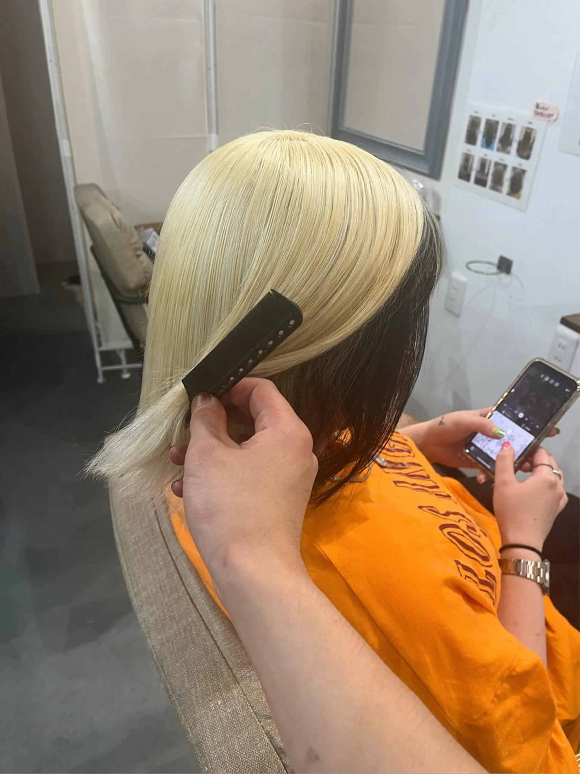 ショート カラー 抜きっぱなしブロンド ブロンド インナーカラー カット ヘアカラー トリートメント Sherry大国町所属・Sherry大国町 HIKARUのヘアスタイル