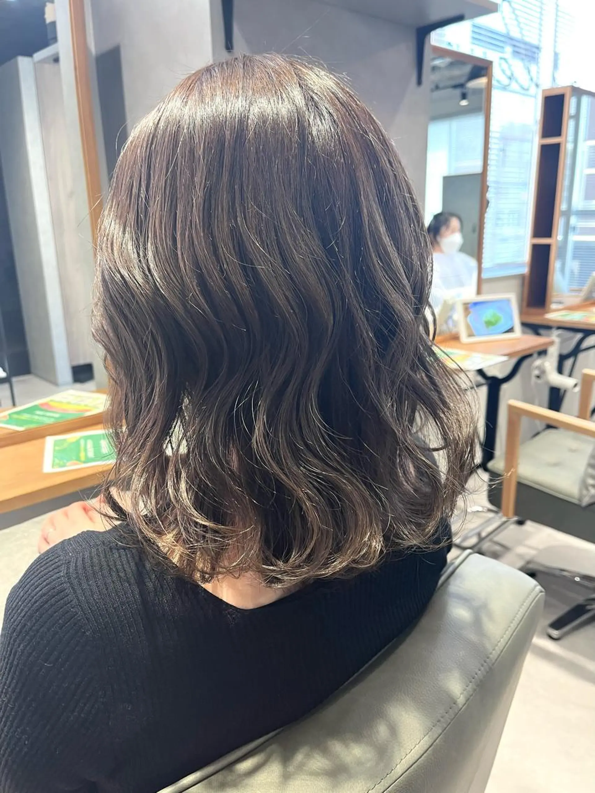 ミディアム カラー グレージュ マンツーマン美容師 🫧‪久保友華菜🫧のヘアスタイル