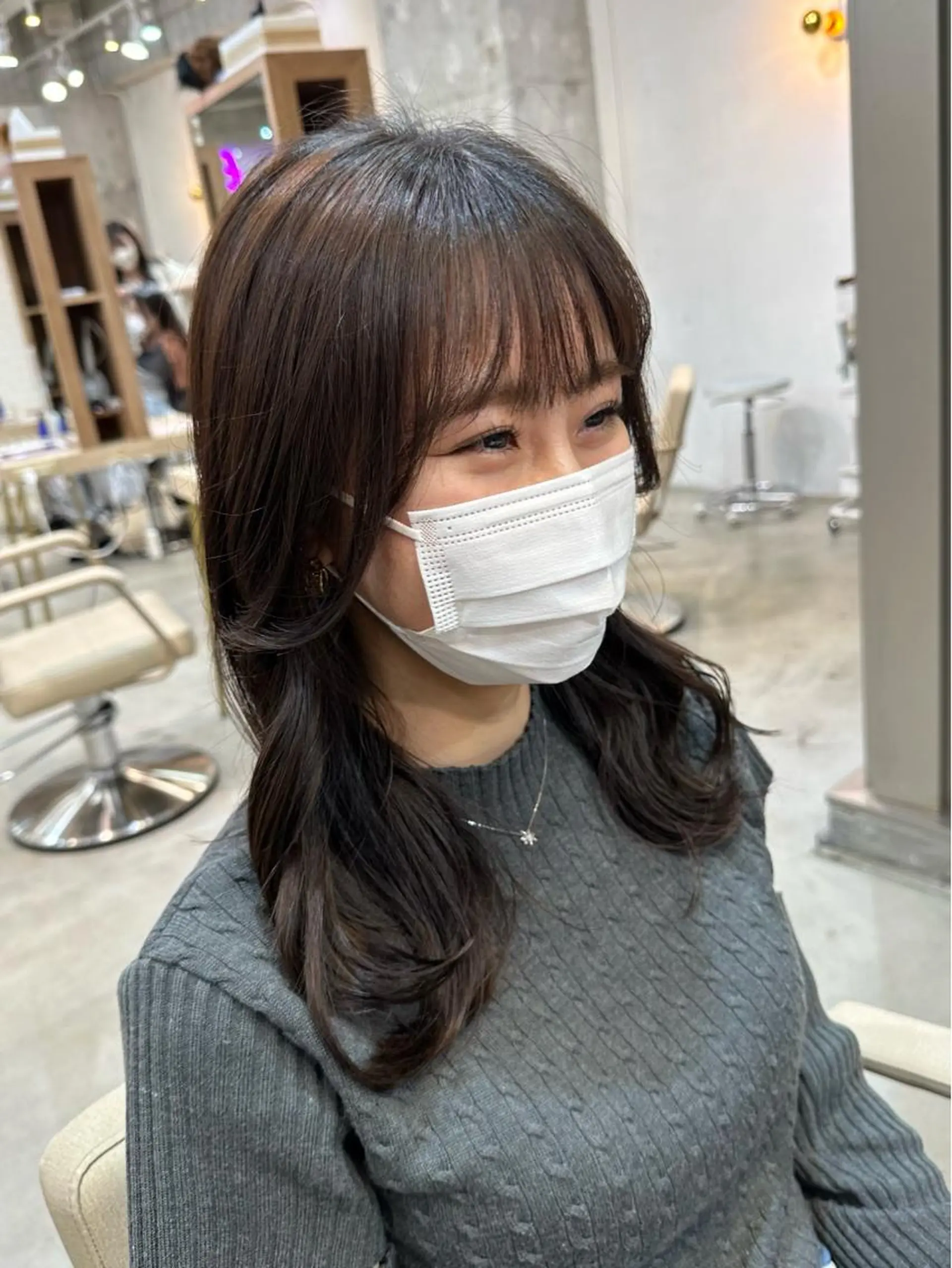 ロング カラー 新宿ケアブリーチ 稲垣颯太のヘアスタイル