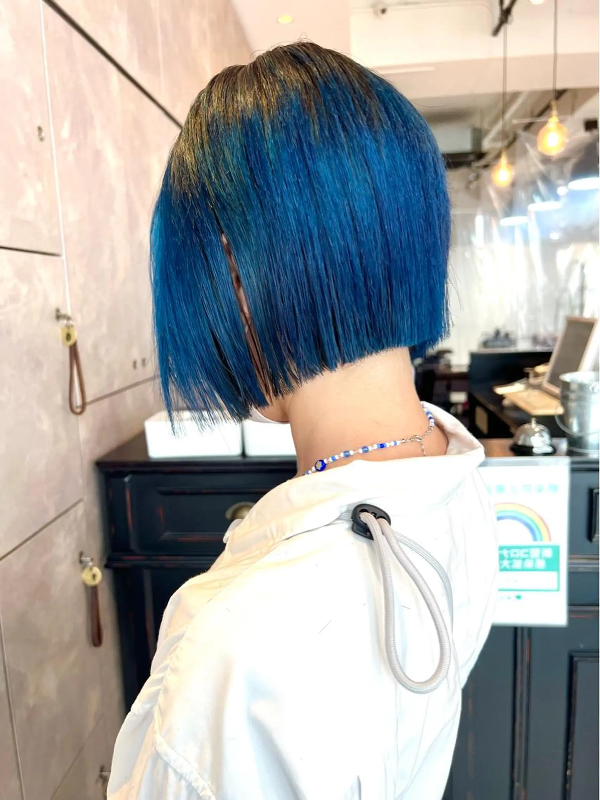 ミディアム カラー ヘアアレンジ ネイル ヘアカラー トリートメント ヘアセット 🌈インナーカラー ‘ショウマ’🌈のヘアスタイル