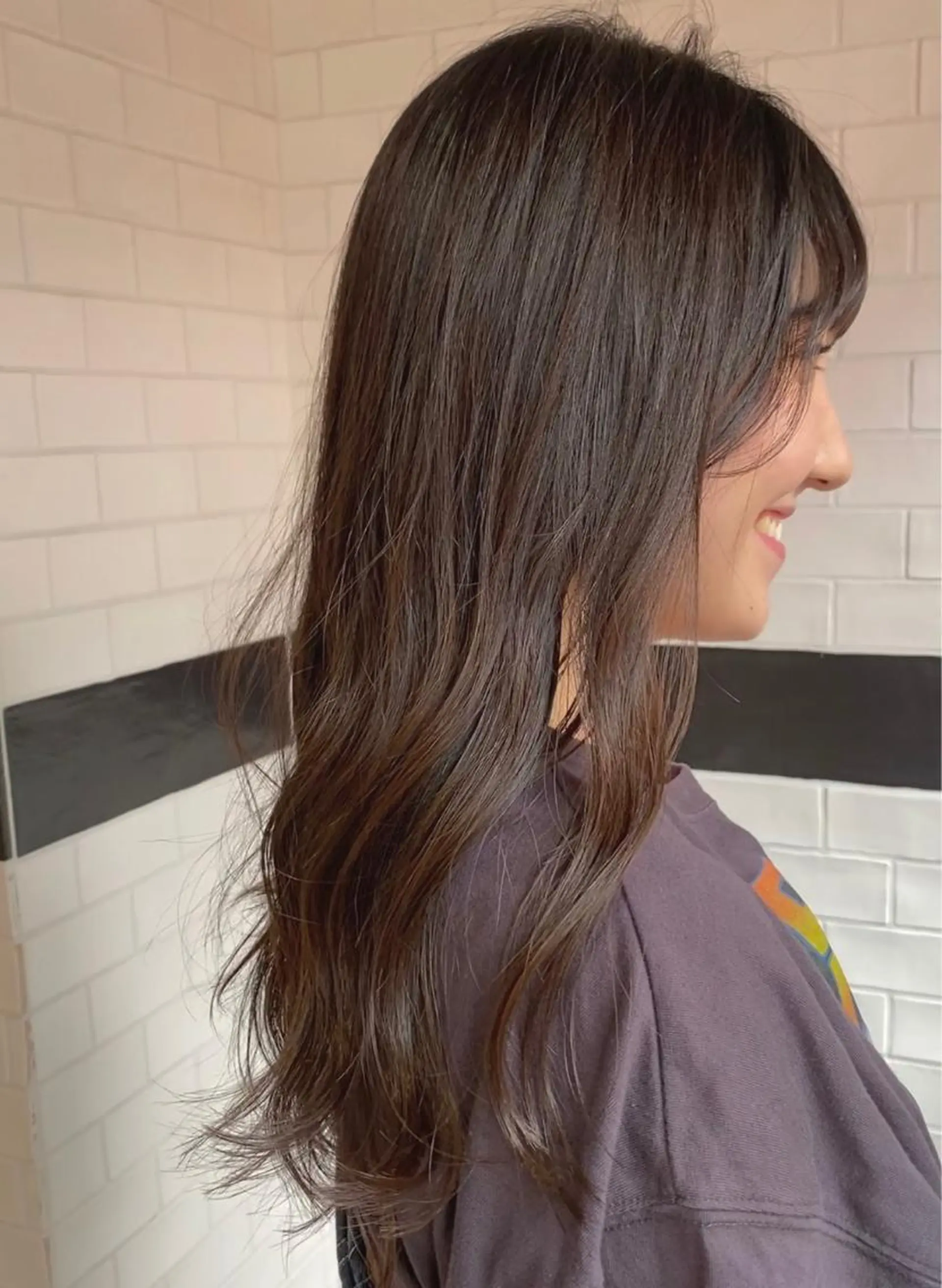 ロング カラー カット io濱川 遥のヘアスタイル