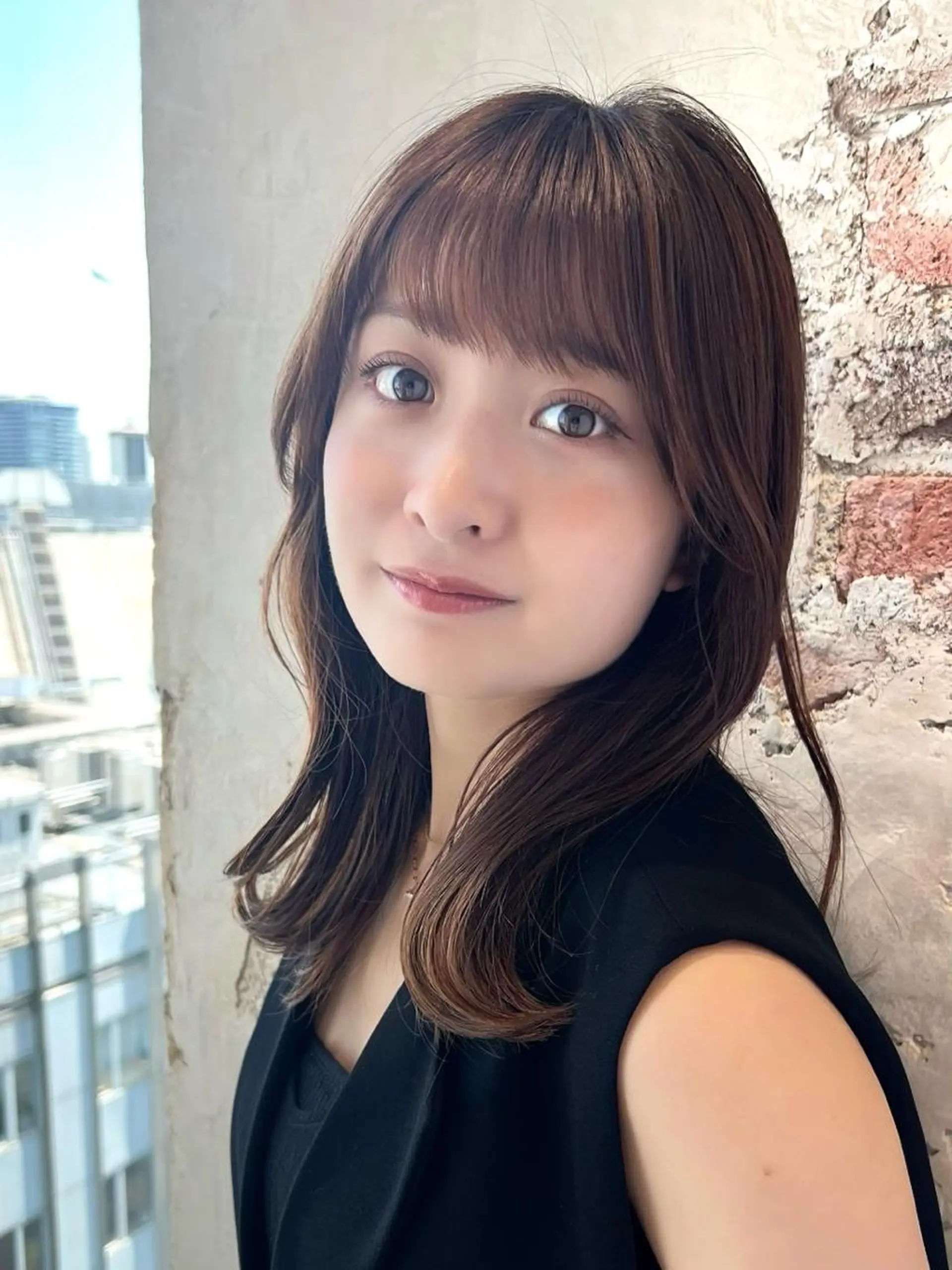 セミロング カラー ベージュカラー ブラウンカラー くびれヘア 髪質改善 縮毛矯正 カット ヘアカラー トリートメント 🧡くびれヘア/前髪 顔周り🧡久原結衣のヘアスタイル