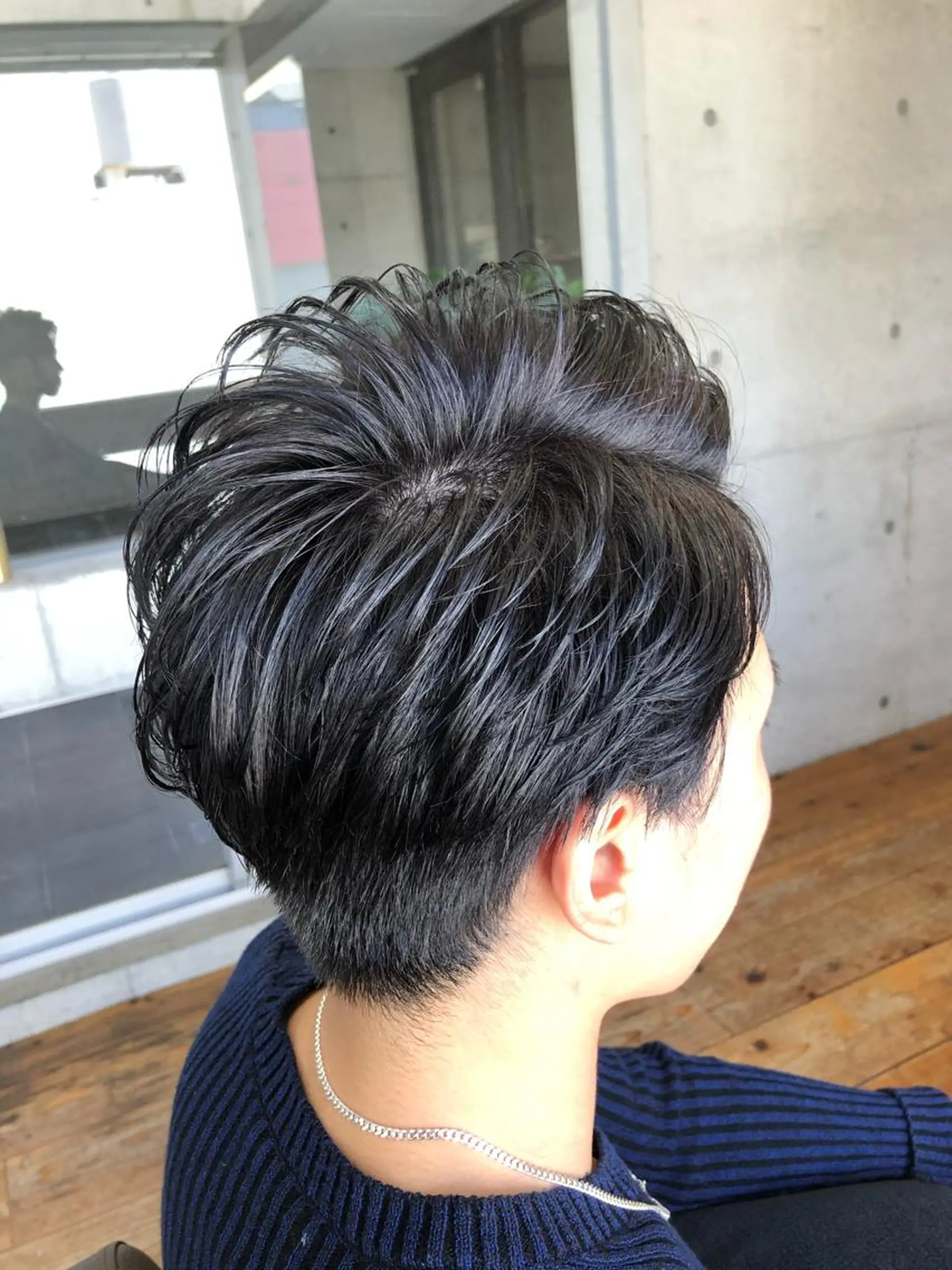 カラー メンズ メンズ就活ヘア ブルーカラー nagisa /縮毛矯正のヘアスタイル