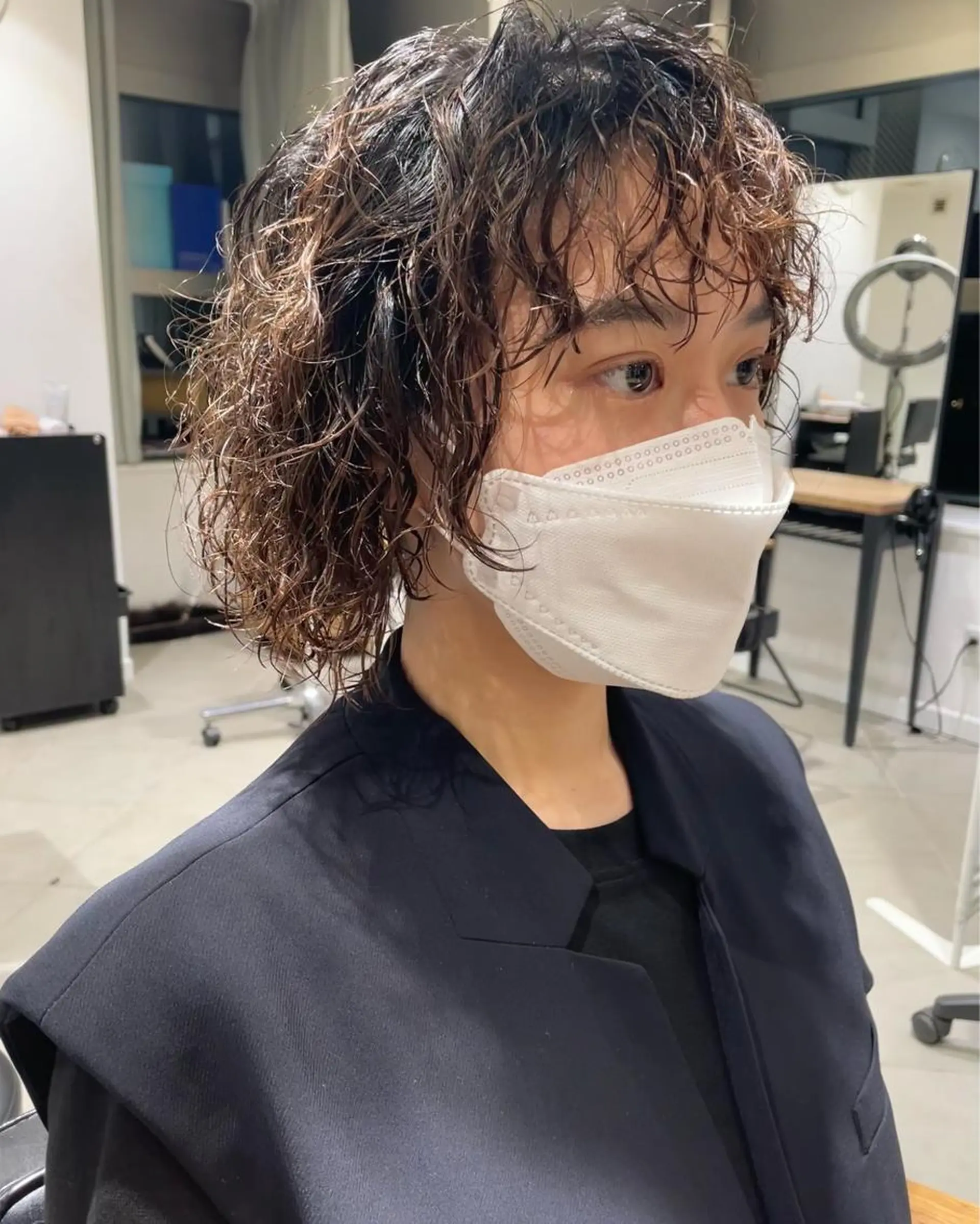 ショート パーマ カット パーマ トリートメント Loom.所属・村上雅人 ナチュラルモードのヘアスタイル