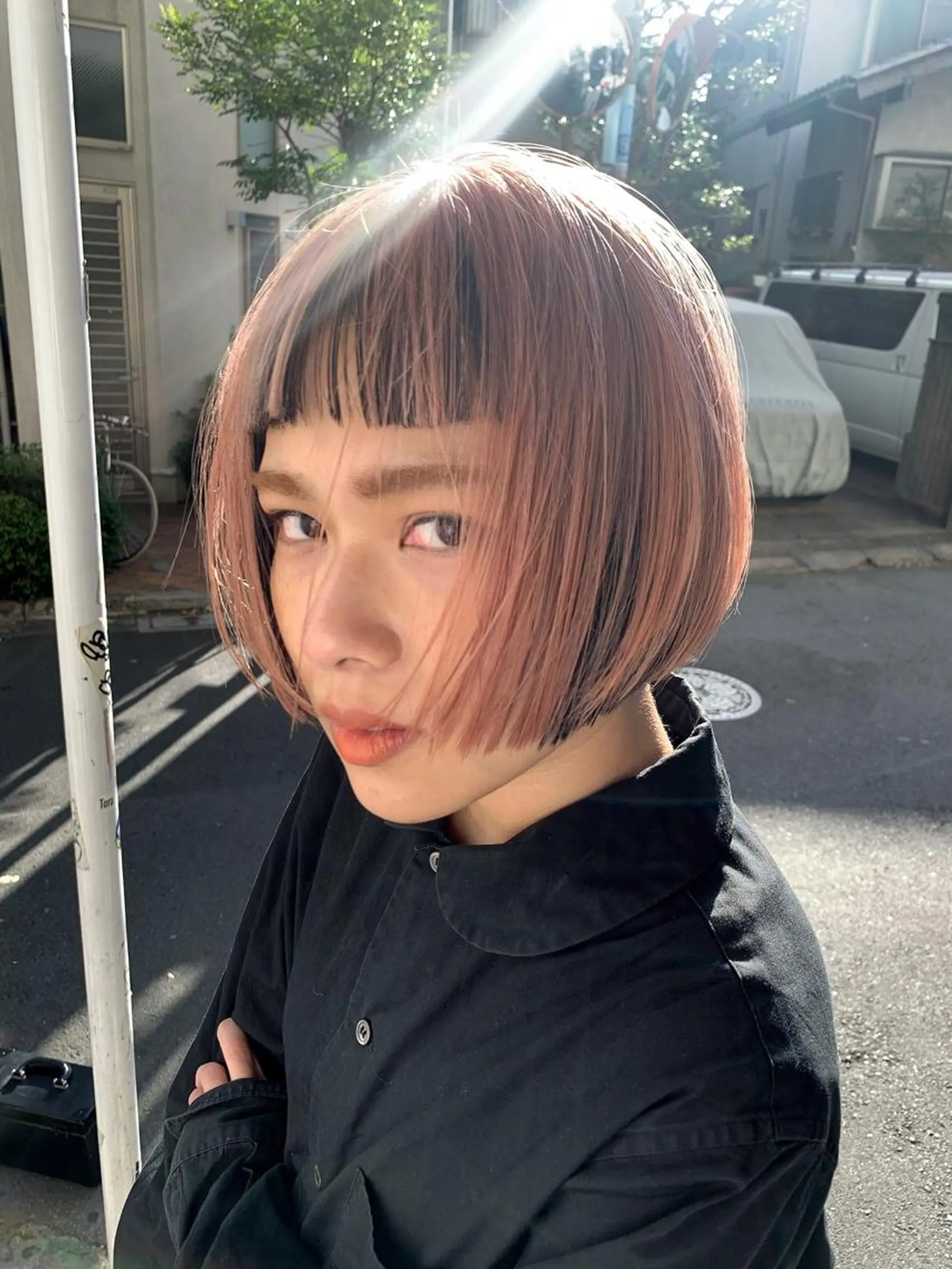 ショート ヘアカラー ハイトーンNo.1✨ パーマ✨イマイタツヤのヘアスタイル