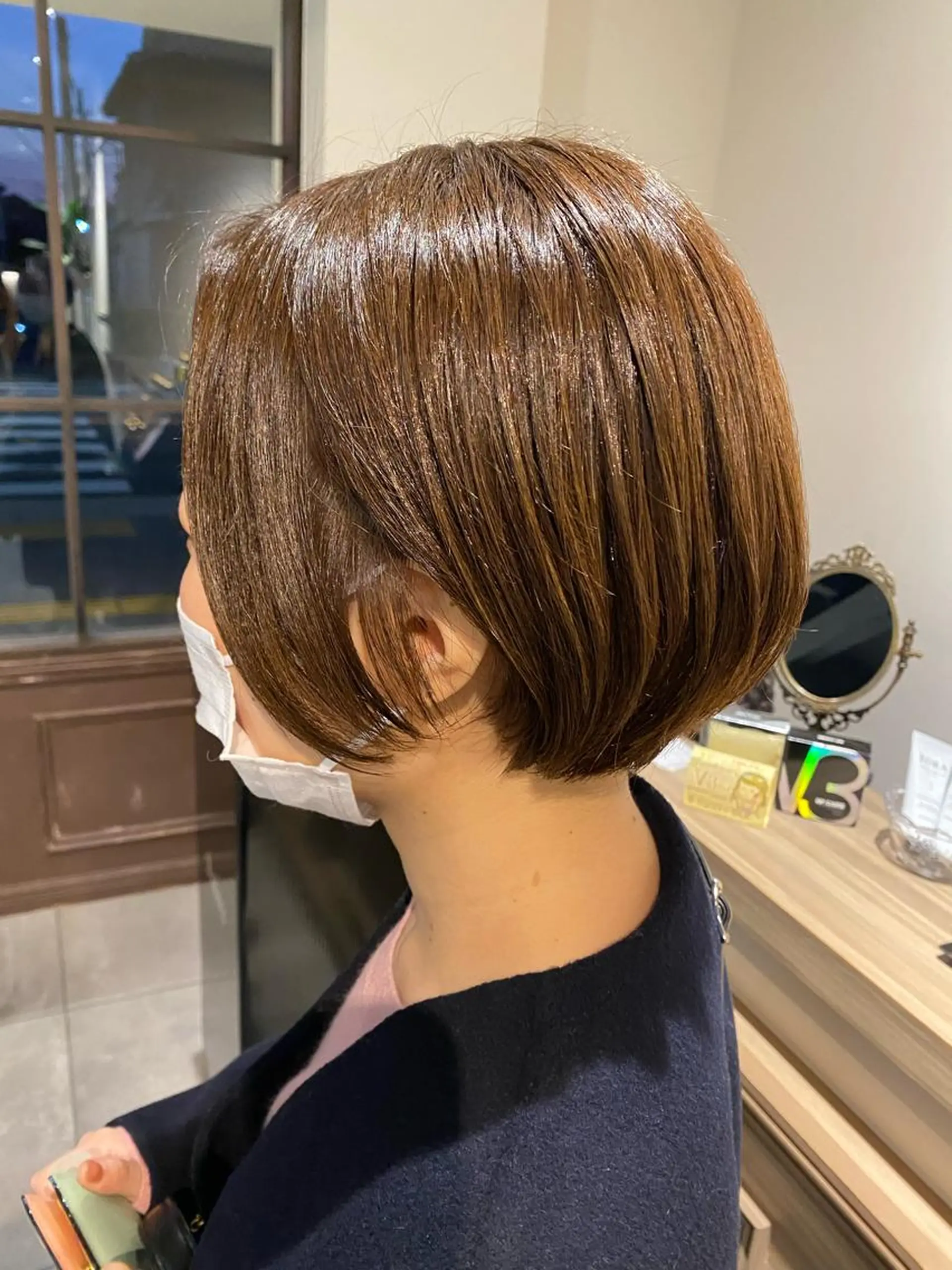ショート カラー ブラウンカラー ショートヘア カット ヘアカラー 川越 輝梨奈のヘアスタイル
