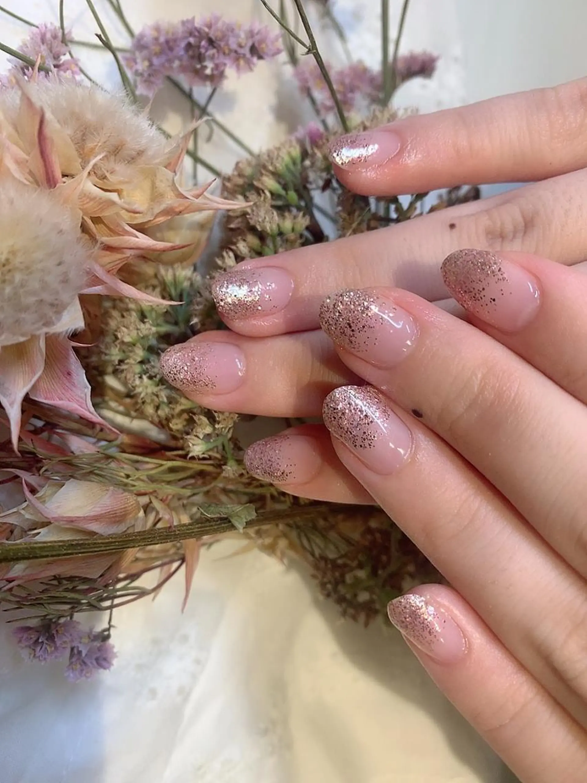 ネイル グラデーション ラメ(グリッター) ラメグラデーション ハンドネイル nail* runa🌻のネイルデザイン