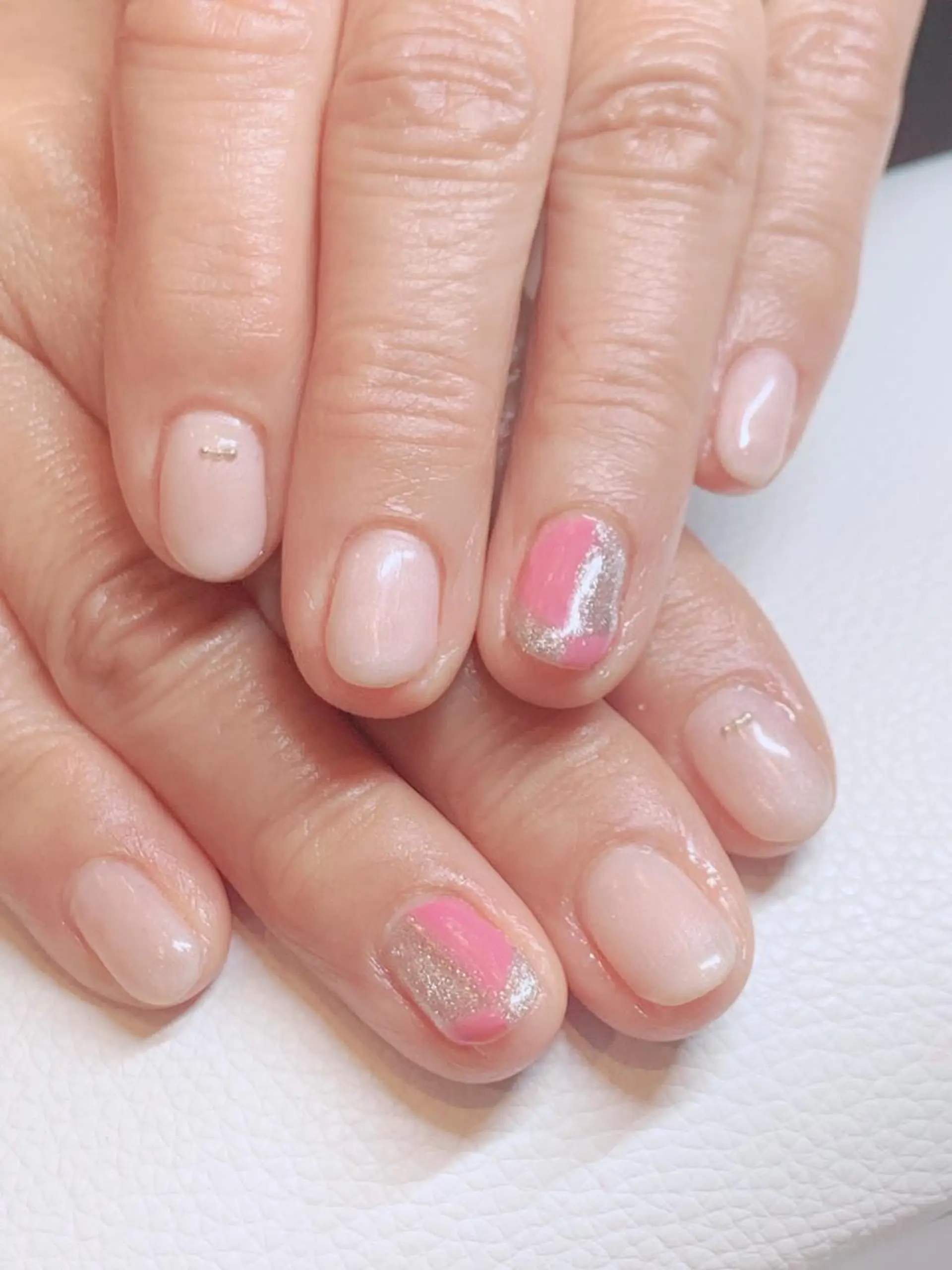 ネイル フレンチネイル マグネットネイル オフィスネイル オンブレフレンチ ハンドネイル Nail_Aroma KOKOのネイルデザイン