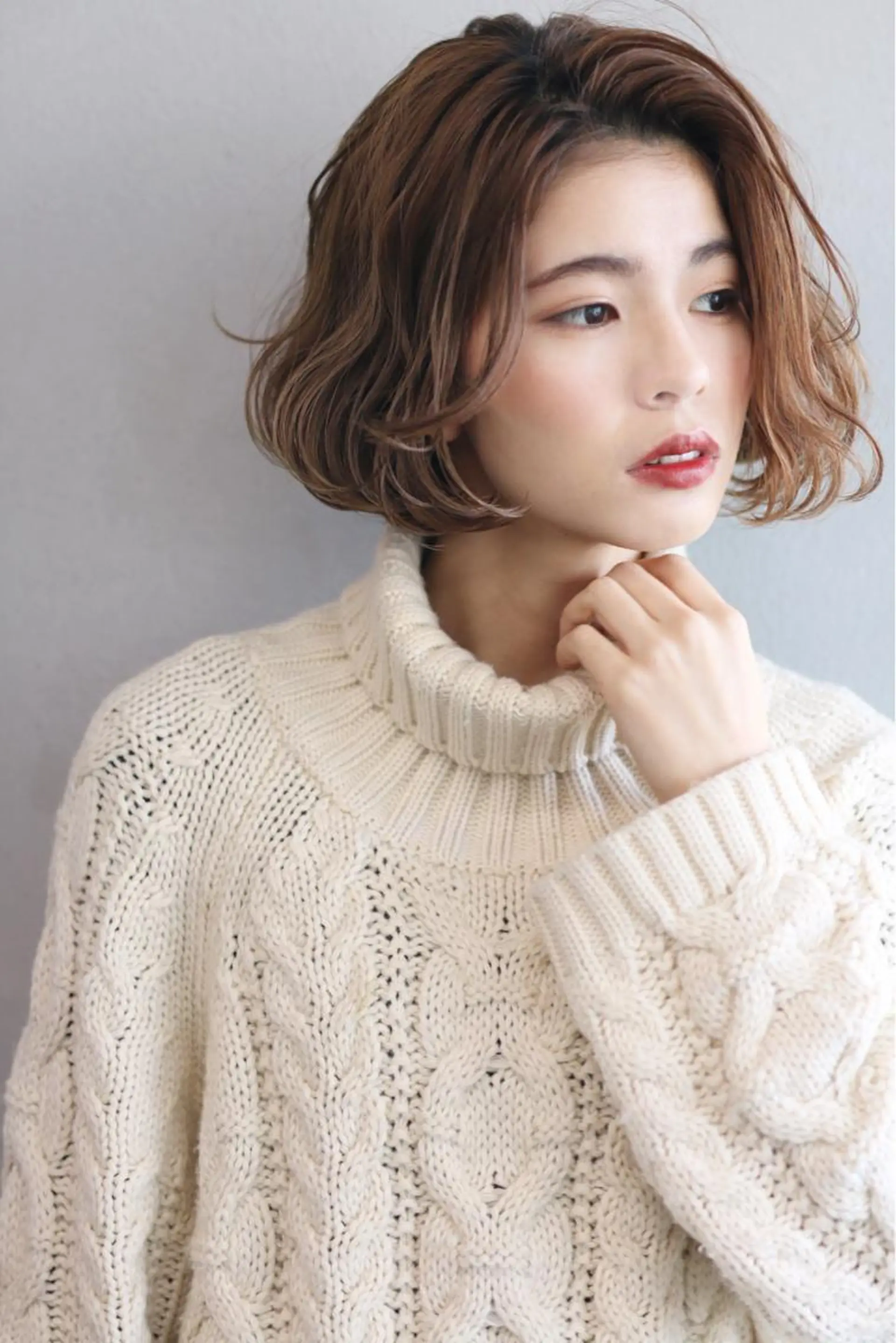 ショート カラー ボブ カット ヘアカラー ボブ/ショート/ 白髪染め/メンズ葛西のヘアスタイル