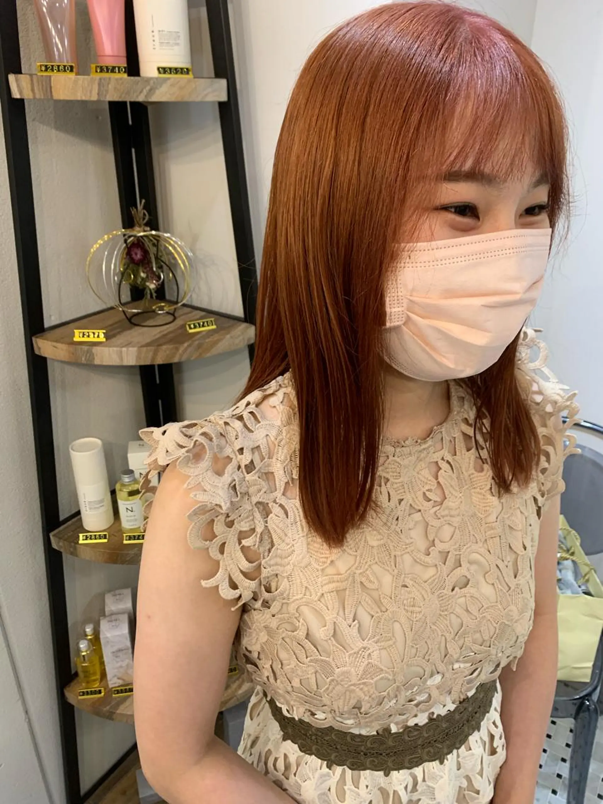 ロング カラー ブラウンカラー オレンジ Comado所属・中沢梨々花 🎀Comadoのヘアスタイル