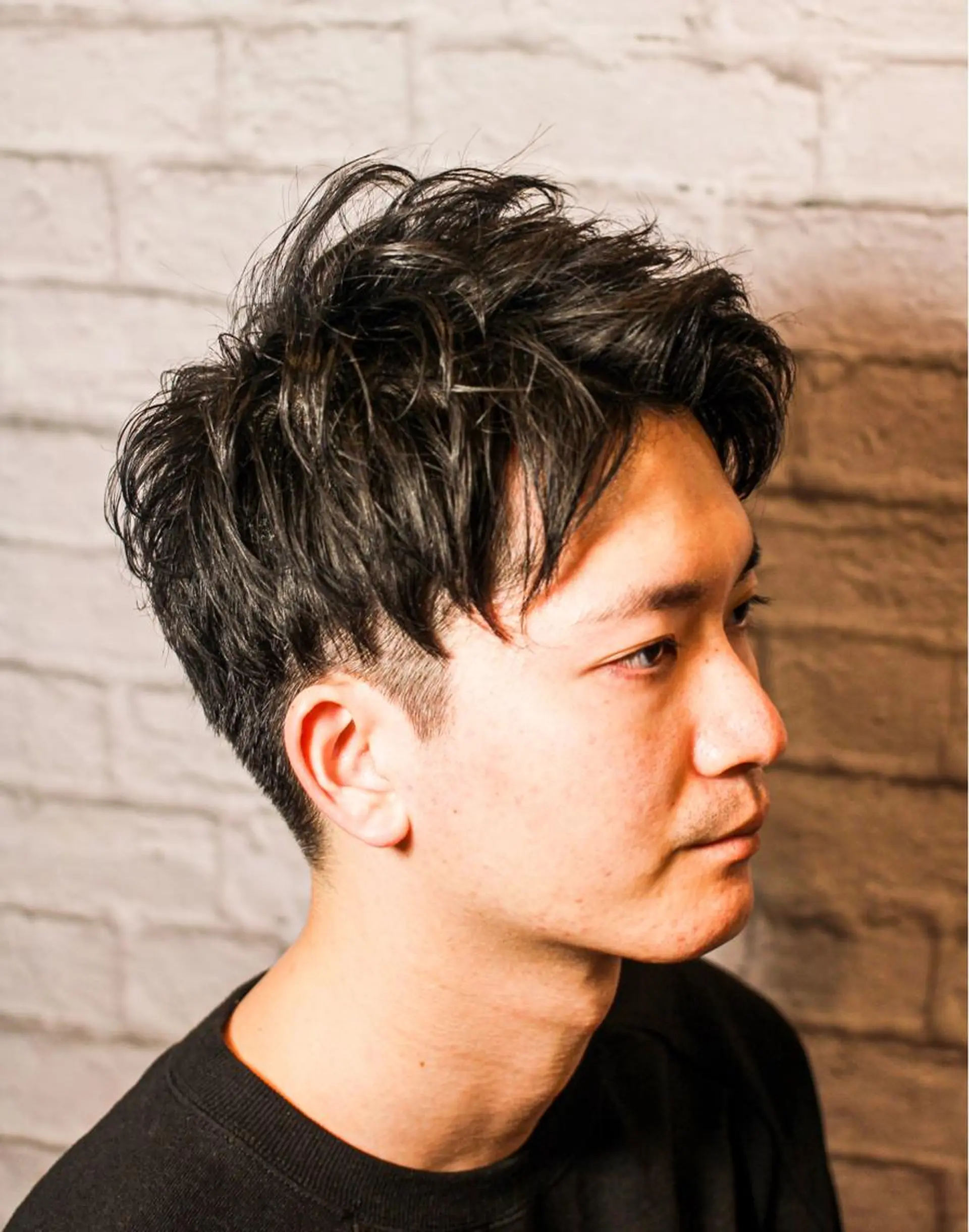 ショート パーマ メンズ 銀座マツナガ新宿野村ビル店所属・女性理容師 佐藤優菜のヘアスタイル