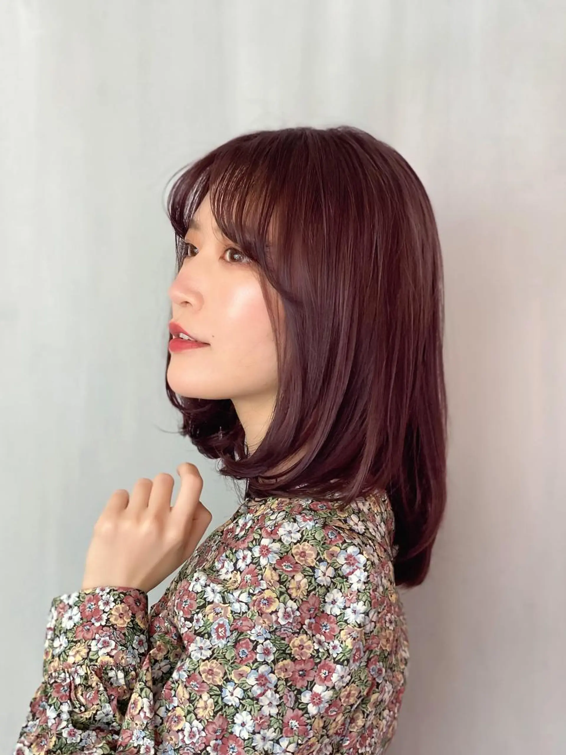 セミロング カラー ヘアアレンジ カット ヘアカラー パーマ 縮毛矯正 トリートメント 能登谷 きよのヘアスタイル