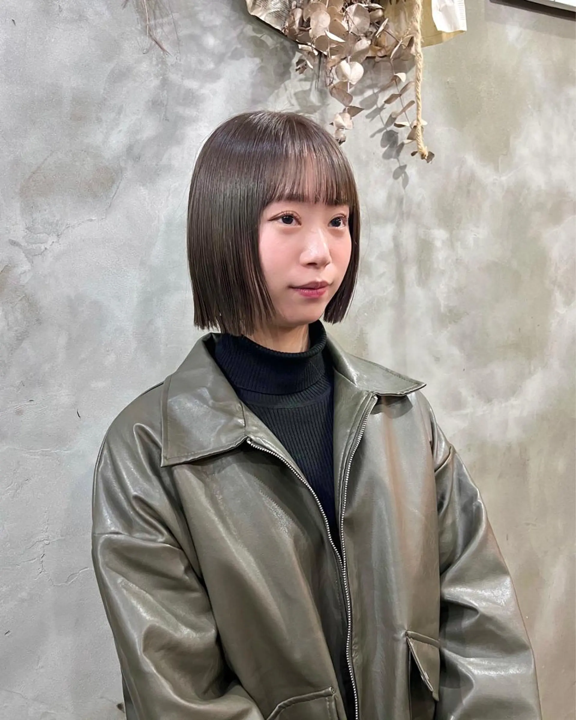 ミディアム カラー カット ヘアカラー トリートメント 木村陸弥 透明感/赤み消しのヘアスタイル