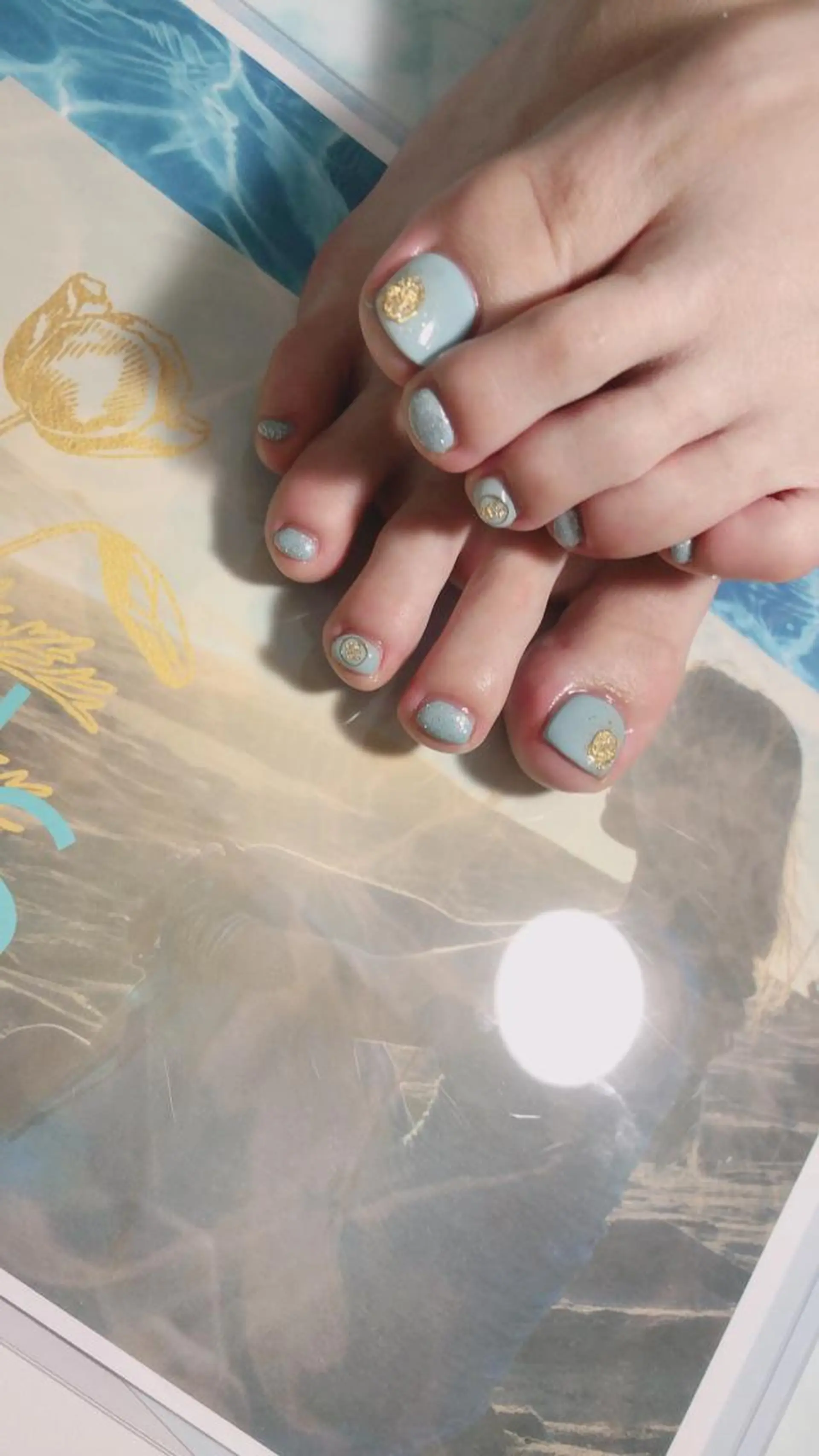 ミディアム カラー キッズ ネイル マツエク・マツパ フットネイル 💎ビューティサロン 湘南 RIRAN💎のネイルデザイン