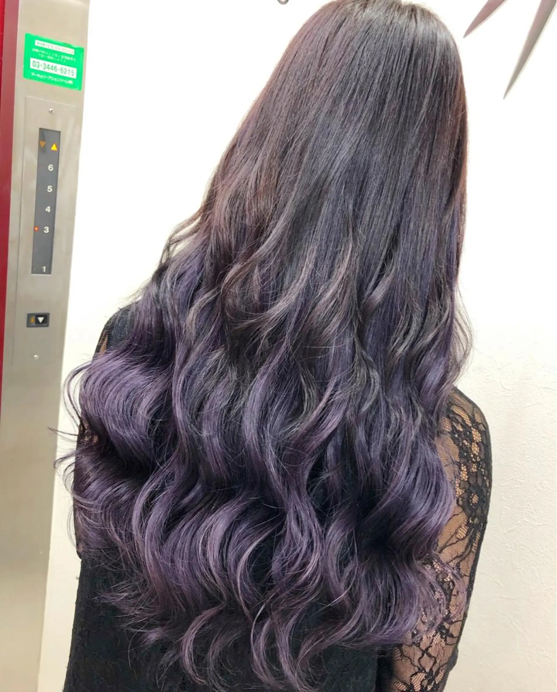 ロング カラー ヘアアレンジ シールエクステ グラデーションカラー パープルカラー エクステ ヘアカラー トリートメント エクステ KEISUKE/カラ ー🐶シールエクステのヘアスタイル