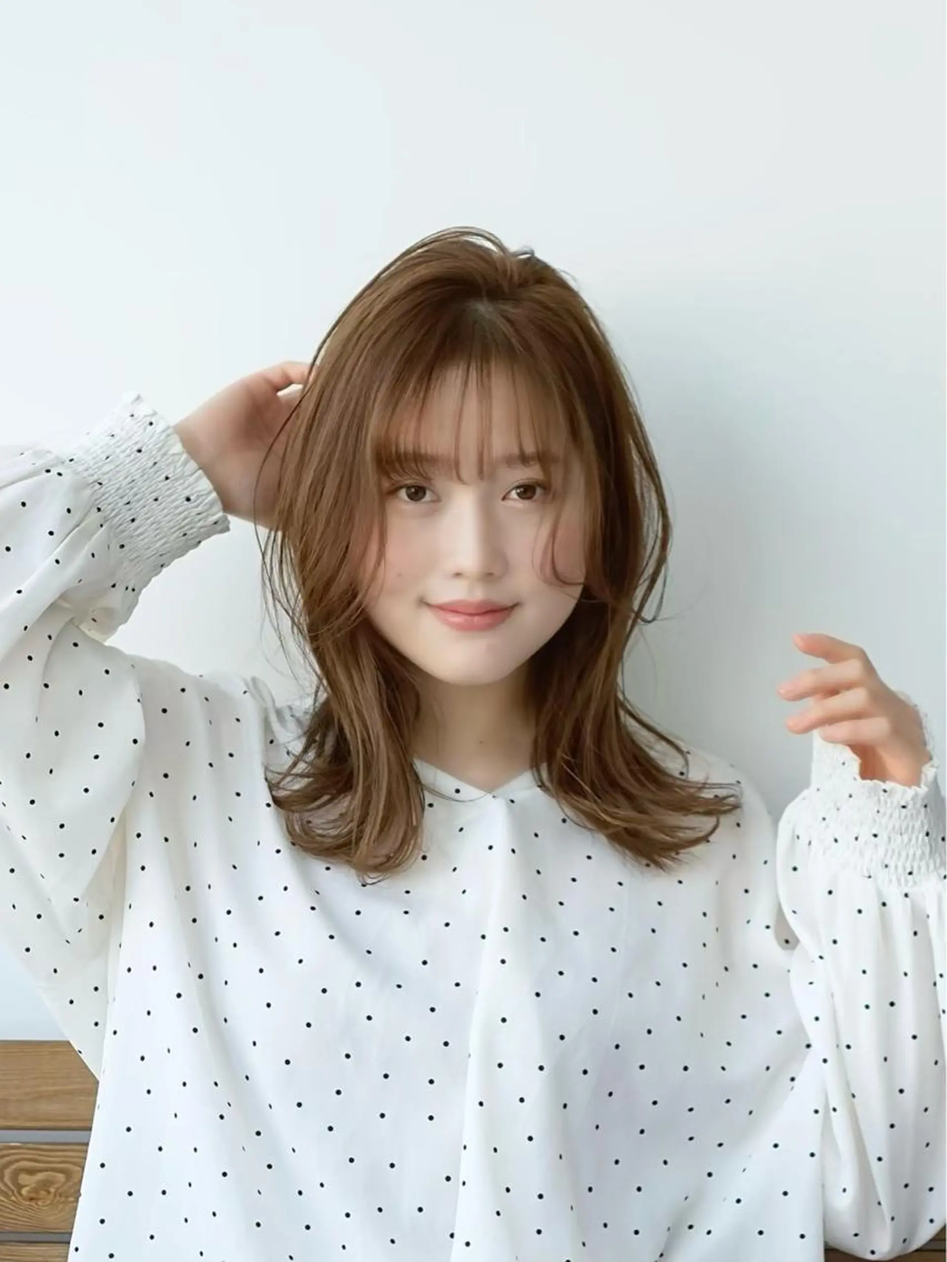 ミディアム カラー カット ヘアカラー トリートメント 骨格/顔タイプ/ パーソナルカラー菅原のヘアスタイル