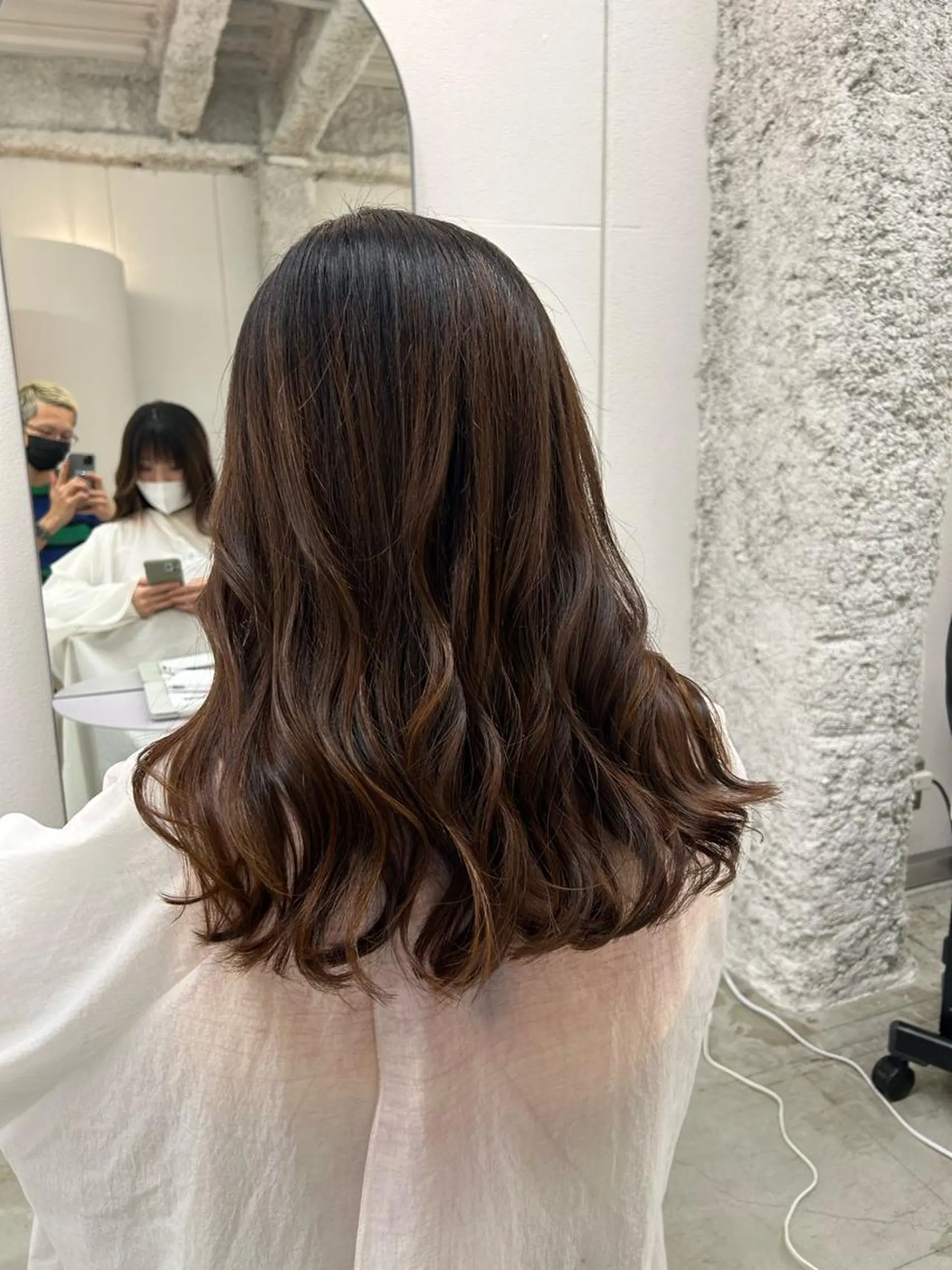 セミロング カット ヘアカラー トリートメント 名古屋/伏見/花屋 併設/不破新のヘアスタイル