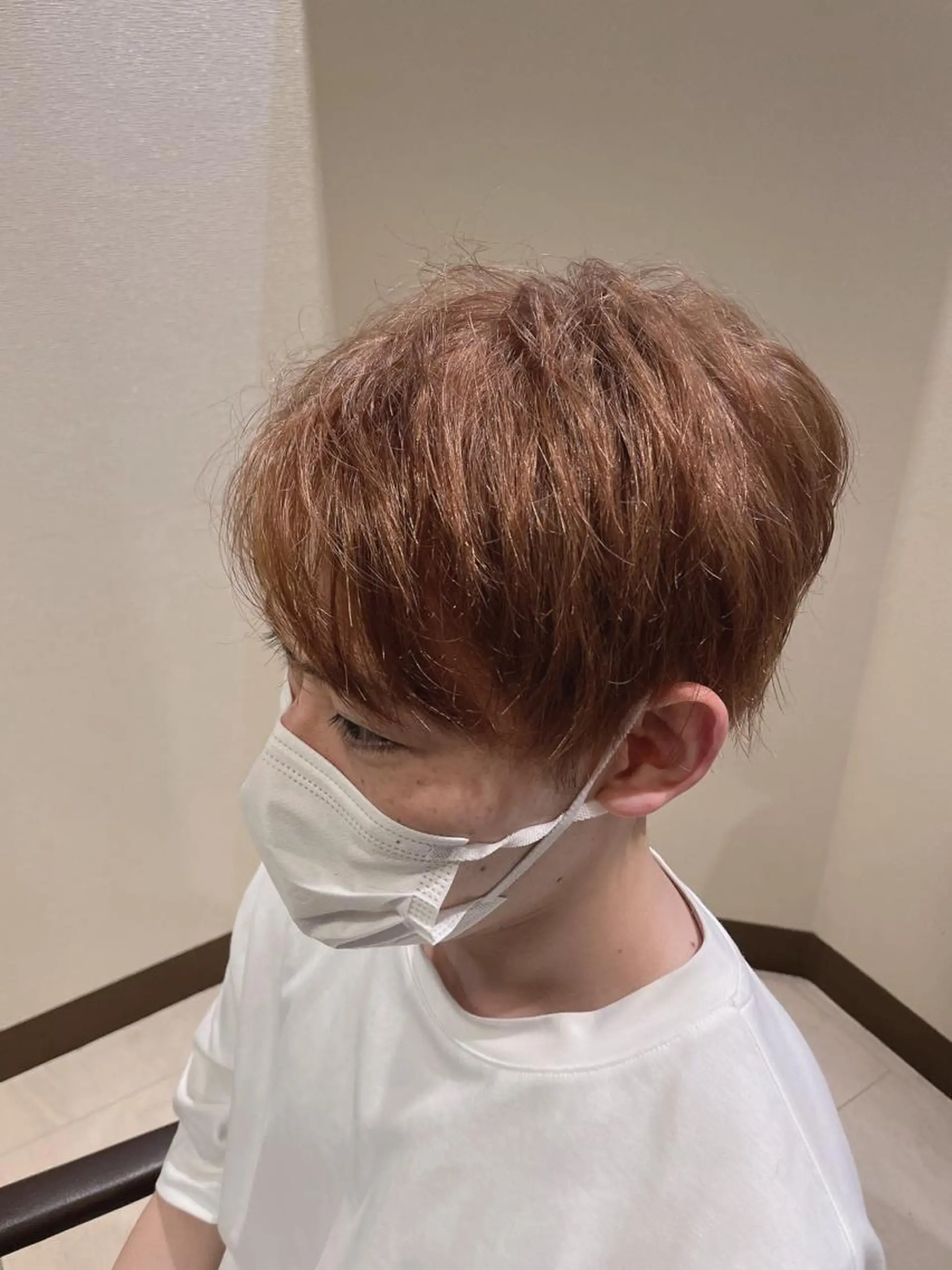 カラー ヘアアレンジ メンズ ベージュカラー ココアベージュ 白取 星矢のヘアスタイル