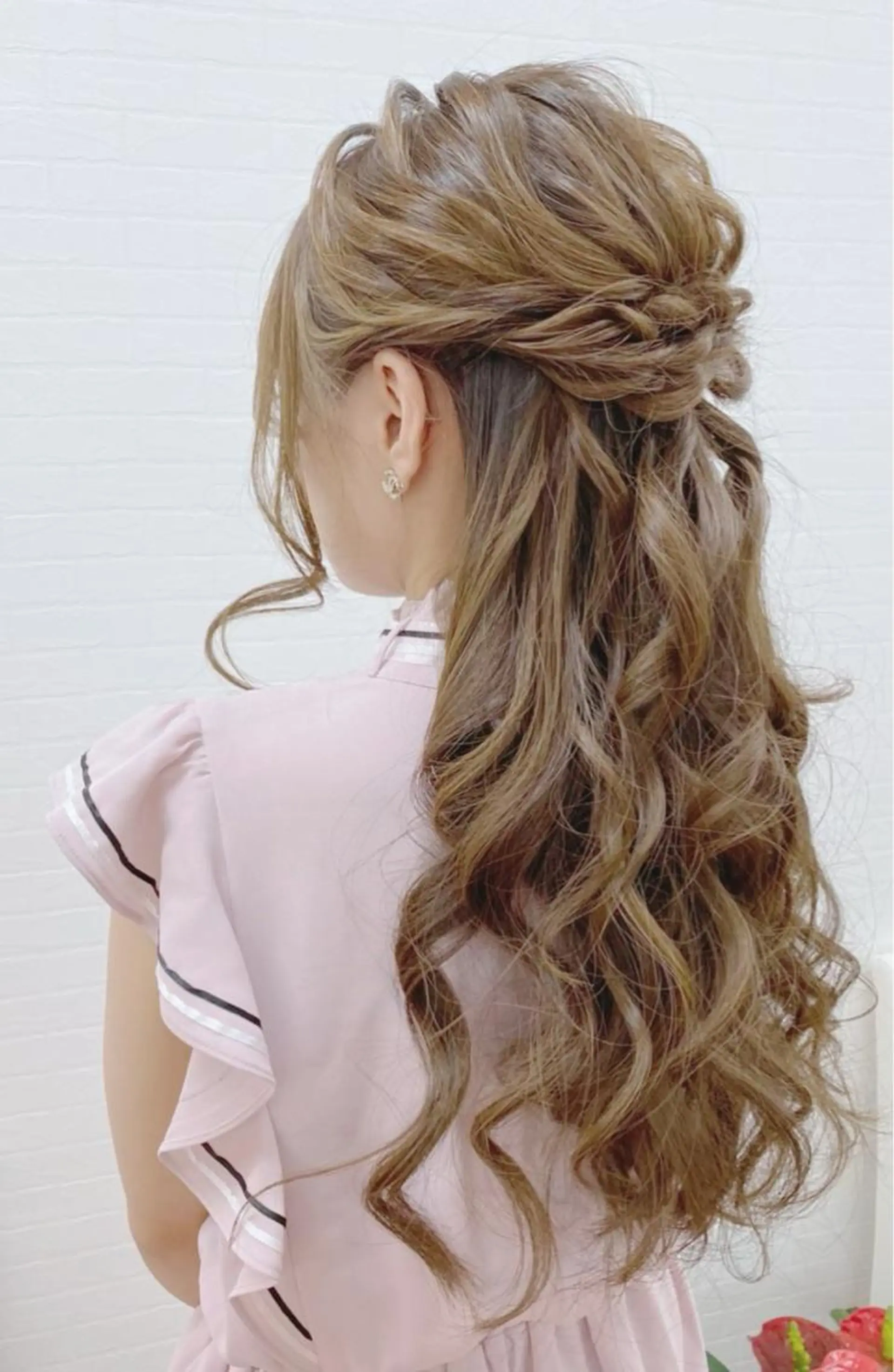 ロング ヘアアレンジ ハーフアップ ヘアセット GRANLUSSO 〜グランルッソ駅前店所属・木口 嘉美のヘアスタイル