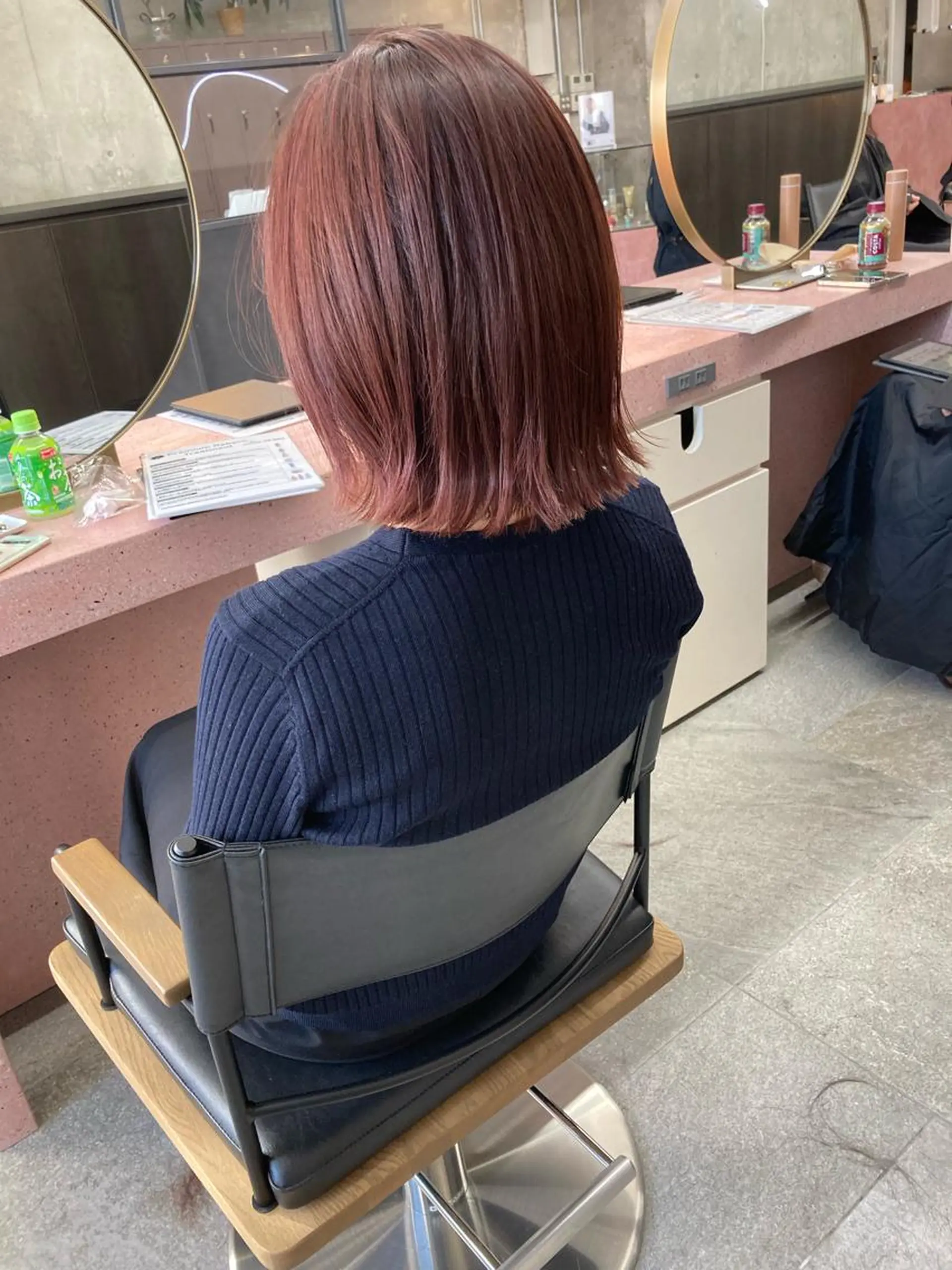 ミディアム カラー 透明感カラー ハイライトカラー ハイライト カット ヘアカラー 小木曽智美 /ボブ/ショートのヘアスタイル