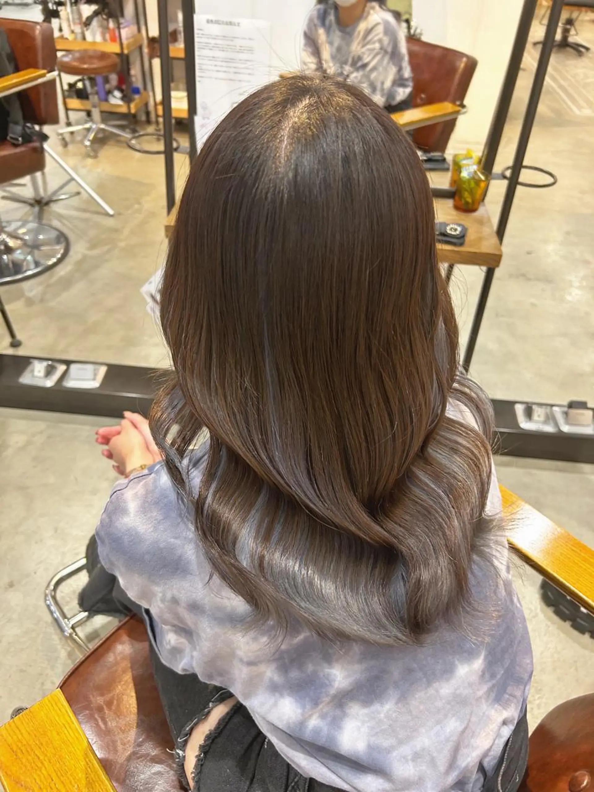 ロング カラー ヘアアレンジ インナーカラー 韓国風ヘア 中津/梅田/赤み消し /髪質改善/愛芽のヘアスタイル