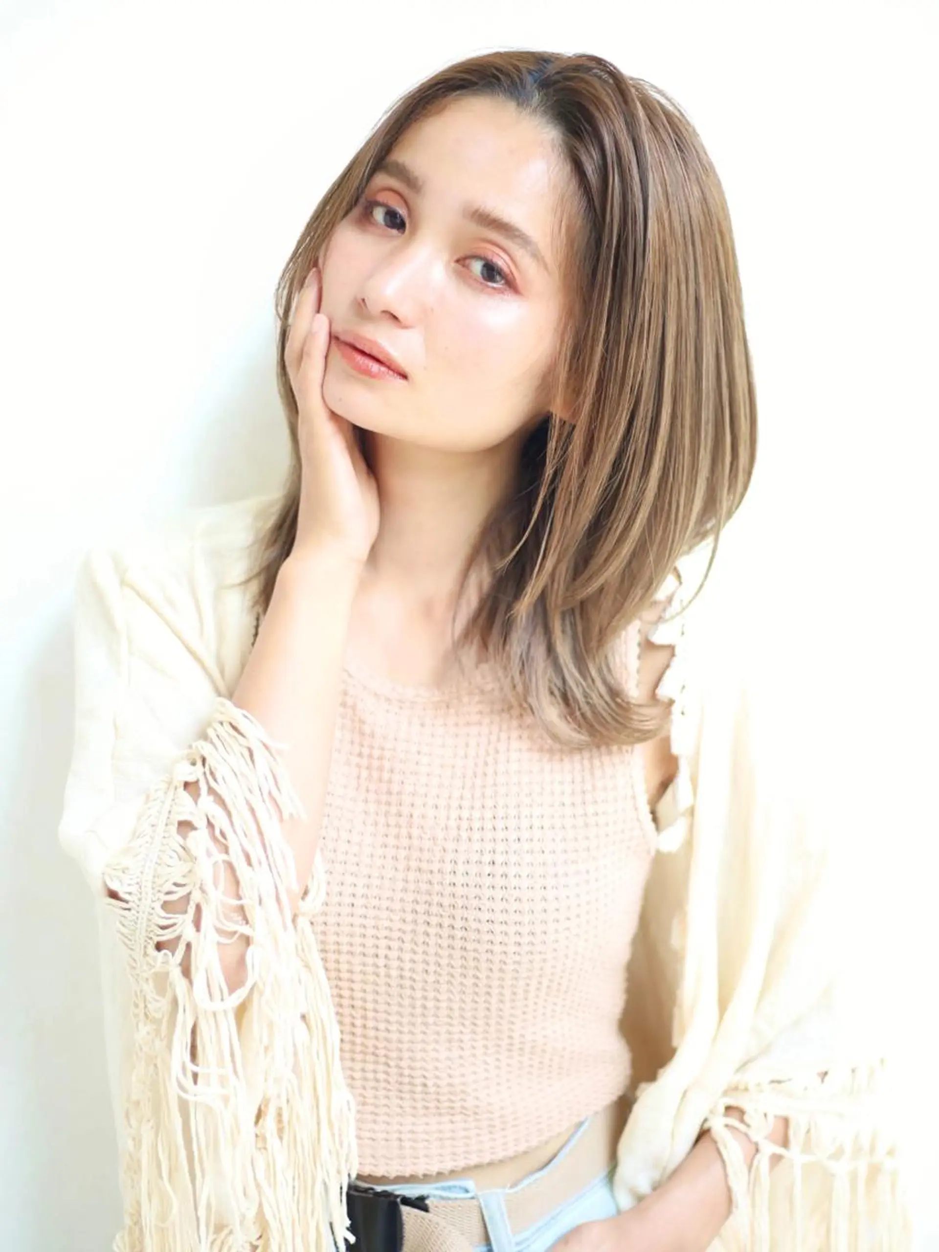 ミディアム 西川 仁のヘアスタイル