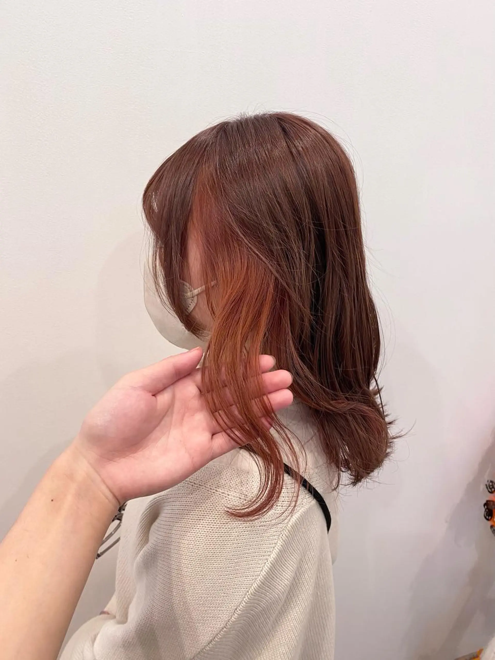 ミディアム カラー ブラウンカラー インナーカラー ピンクカラー 🌈原宿🥣ケアブリ ーチ🥣平城秀馬🌈のヘアスタイル