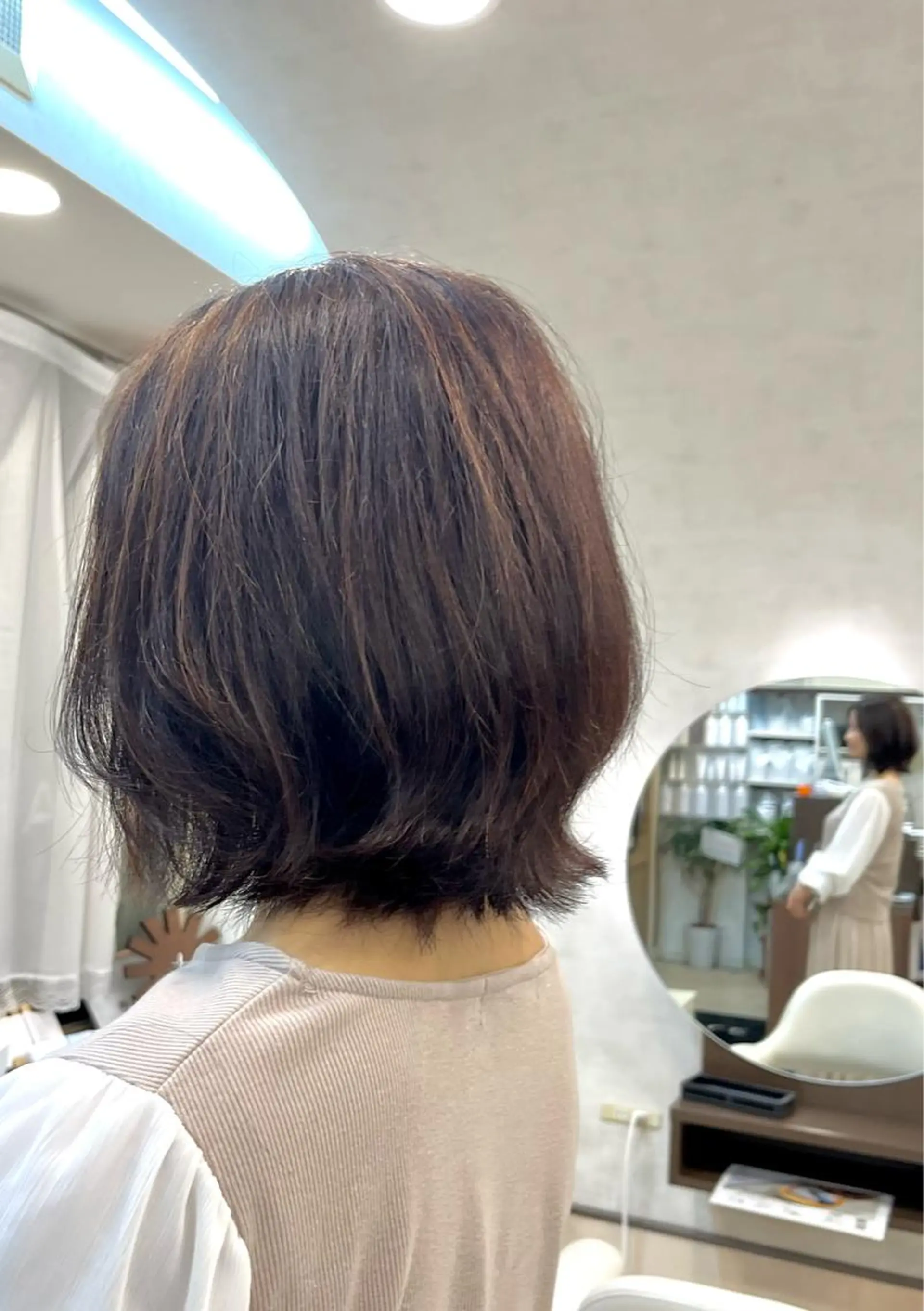 ミディアム カラー ハイライトカラー ハイライト カット ヘアカラー Ryoko 南草津のマツエク・マツパデザイン