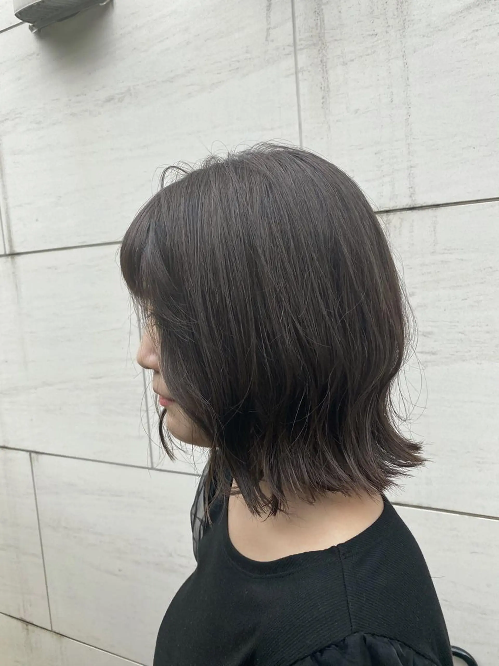 ミディアム カット ヘアカラー トリートメント 丸山 史香のヘアスタイル