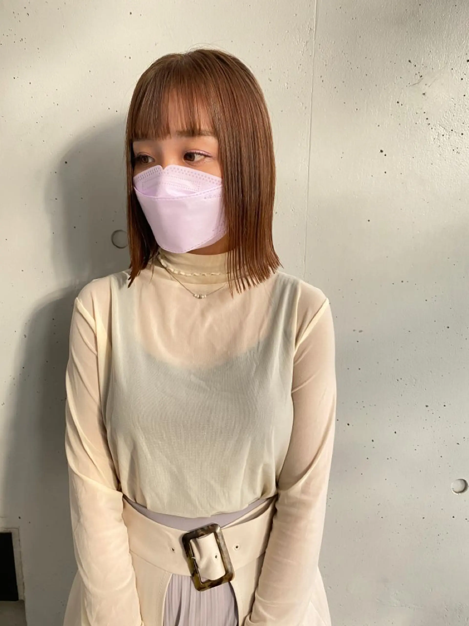 ミディアム カット ヘアカラー トリートメント ボブ / オージュア 🌸Mikuのヘアスタイル